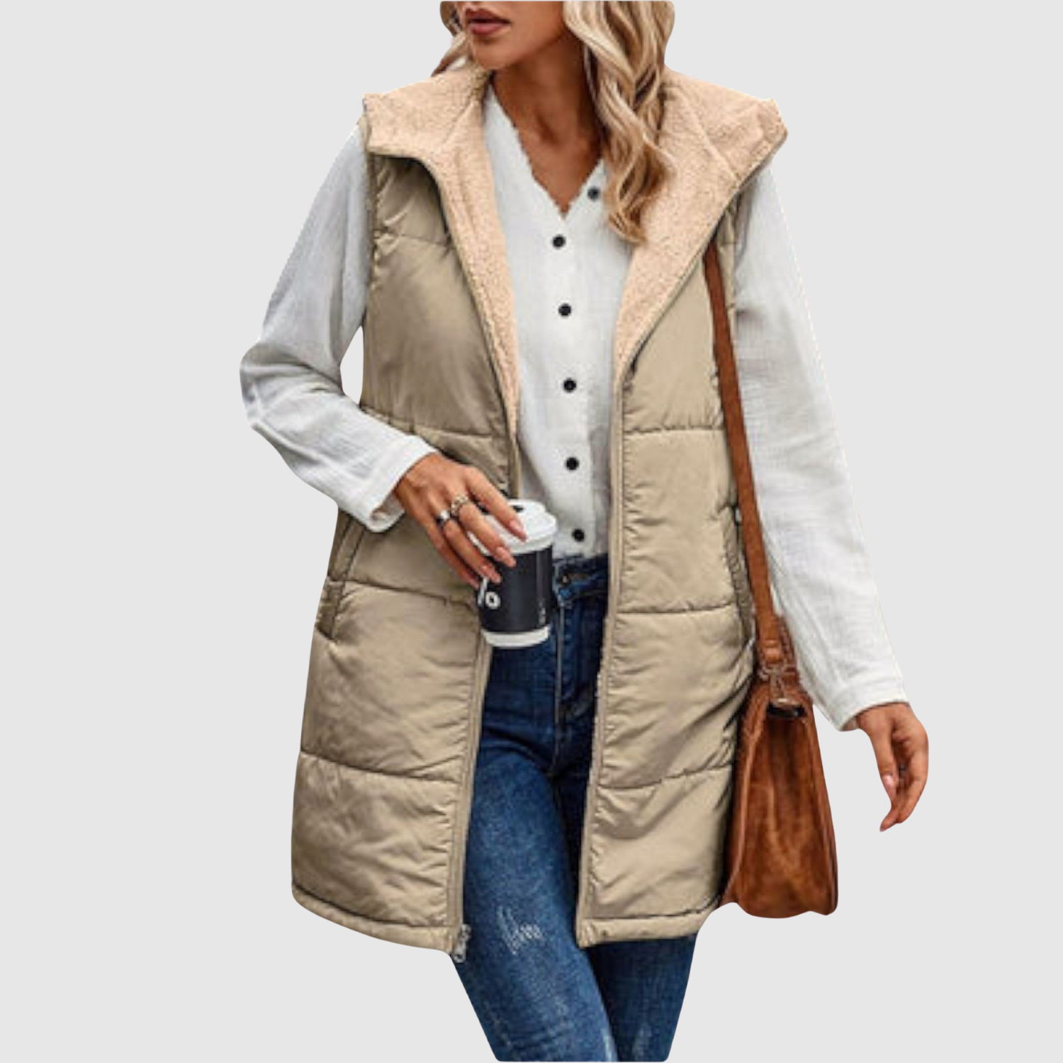 Jelena – Długa kurtka z kapturem