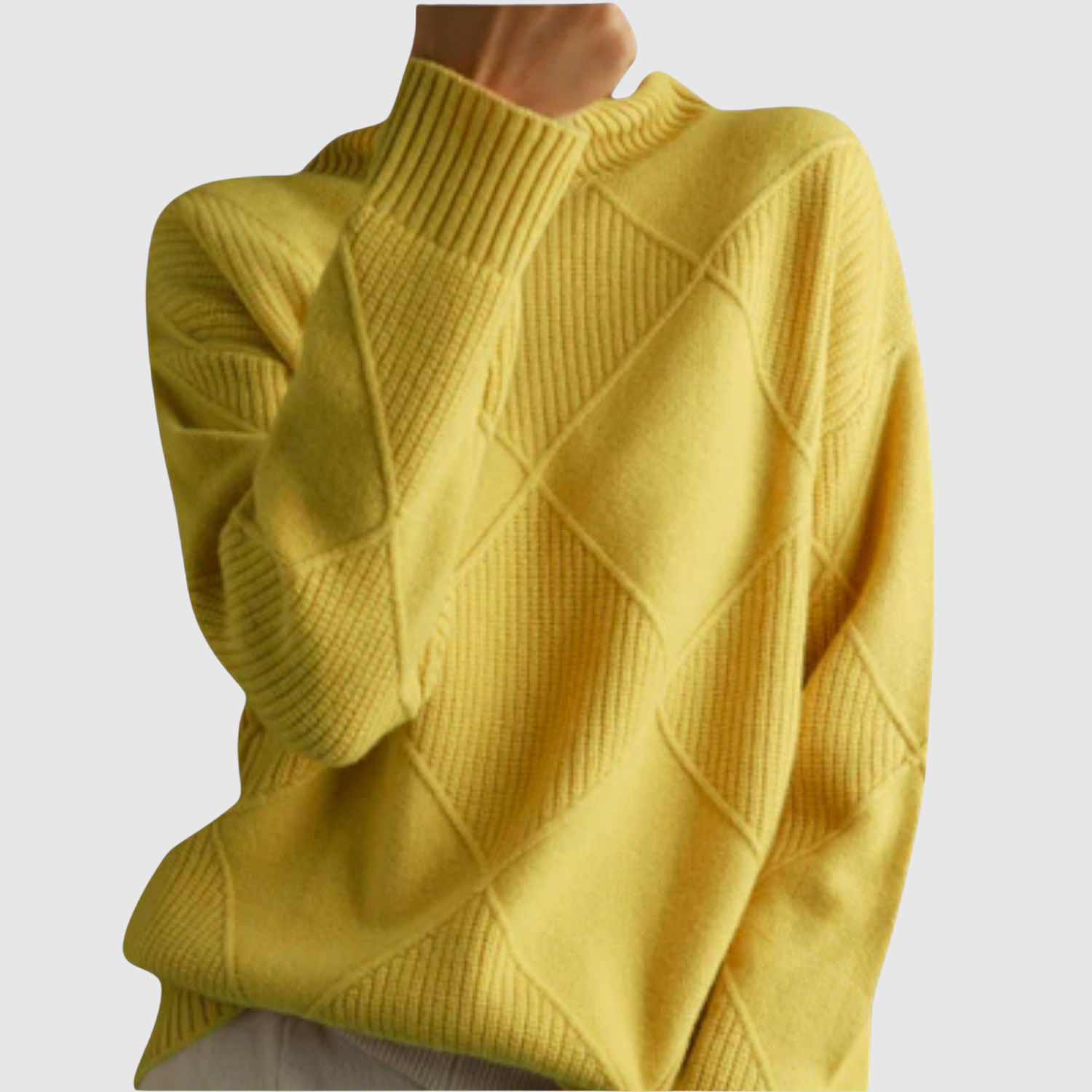 Nora – Sweter z geometrycznym wzorem