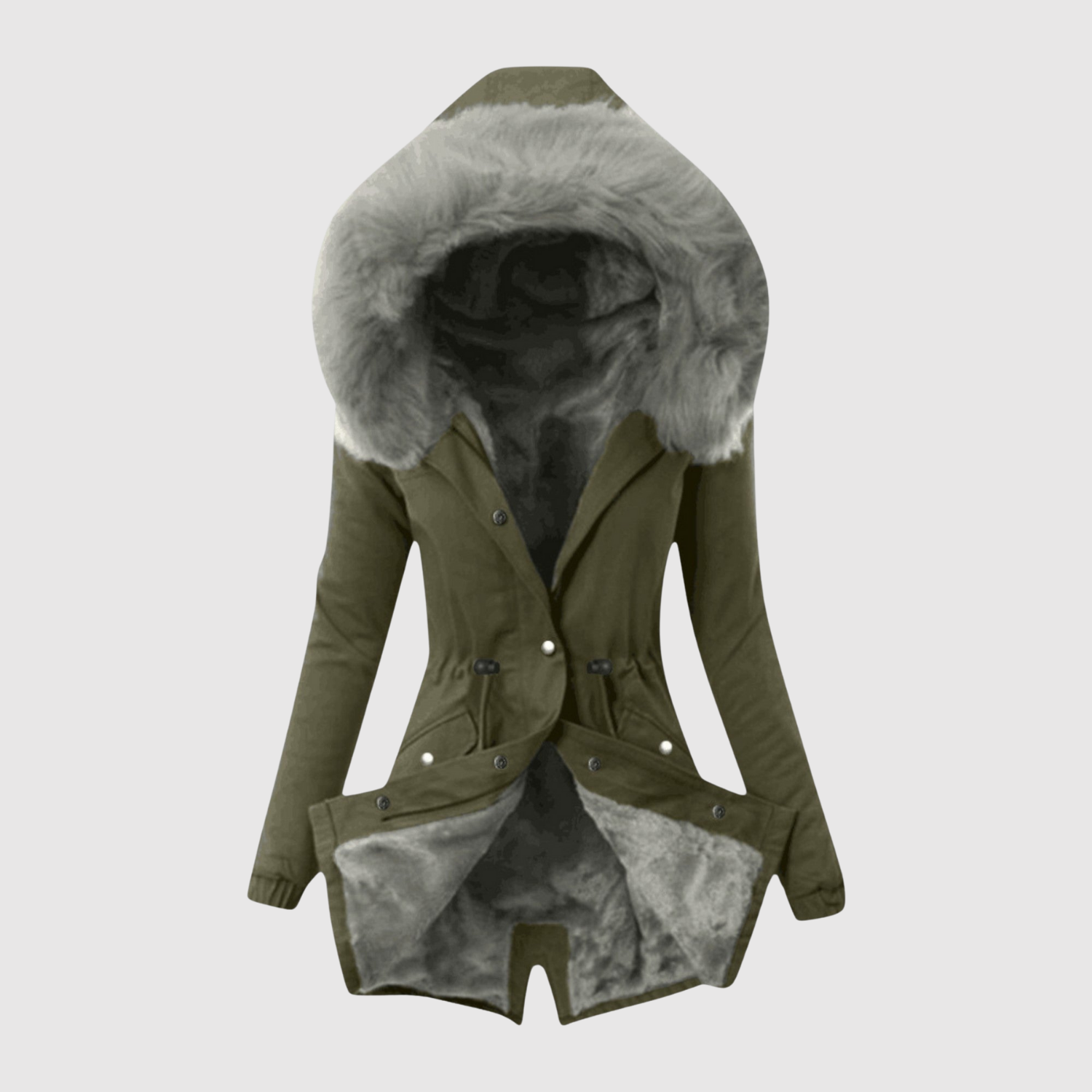 Jelena – Asymetryczna kurtka z sztucznej skóry z pasowymi szwami