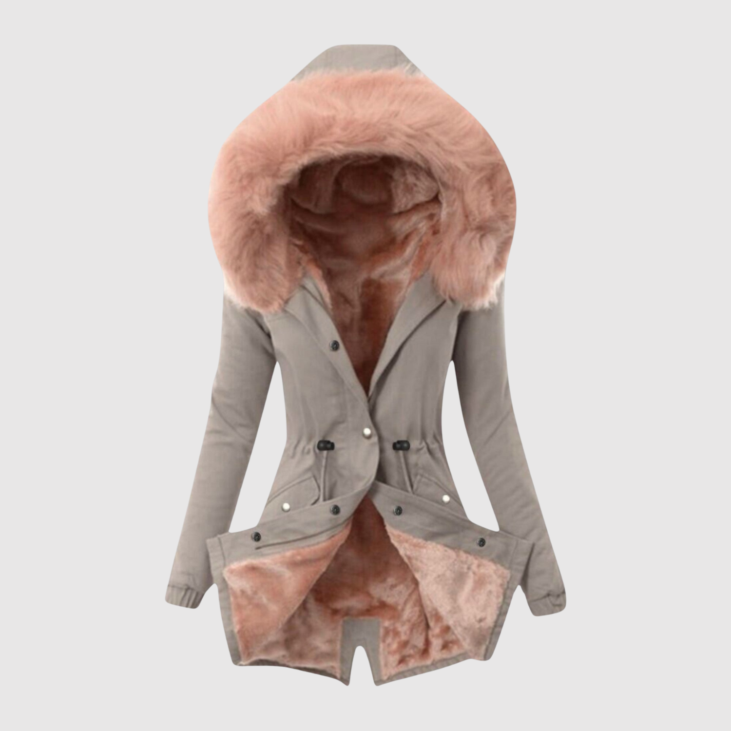 Jelena – Asymetryczna kurtka z sztucznej skóry z pasowymi szwami