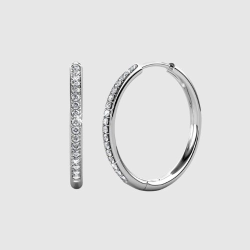 Elisa – Klasyczne okrągłe kolczyki z kryształami