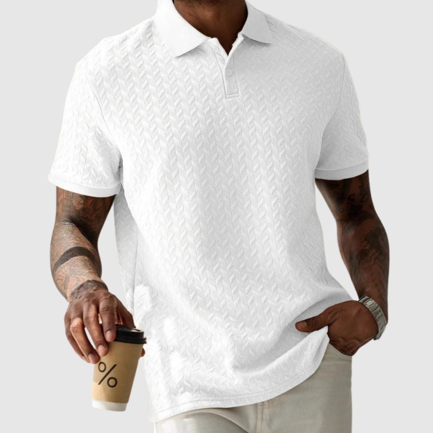 Adrian – Strukturalna koszulka polo