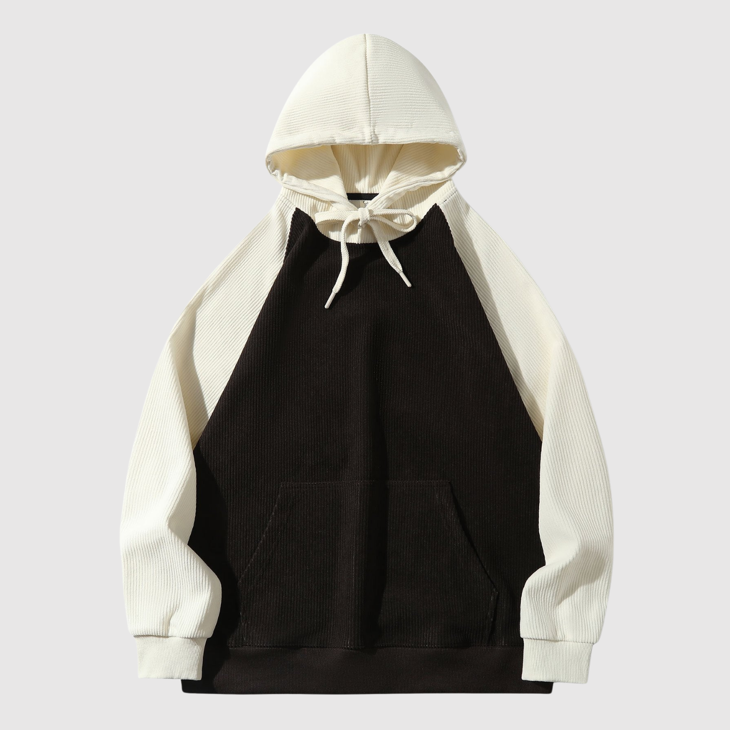 Daniel – Bluza z kolorowym blokiem i rybną strukturą