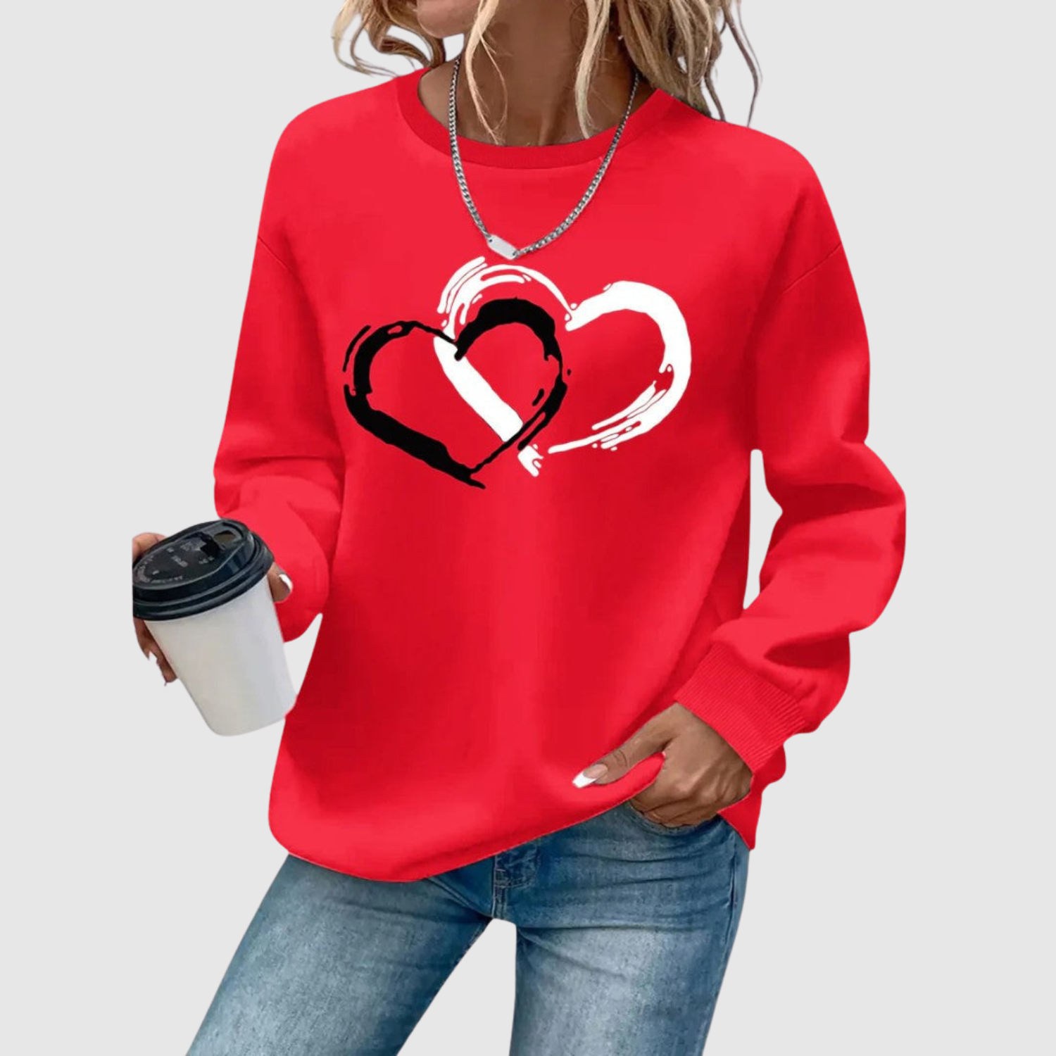 Nina – Bluza z nadrukiem serc