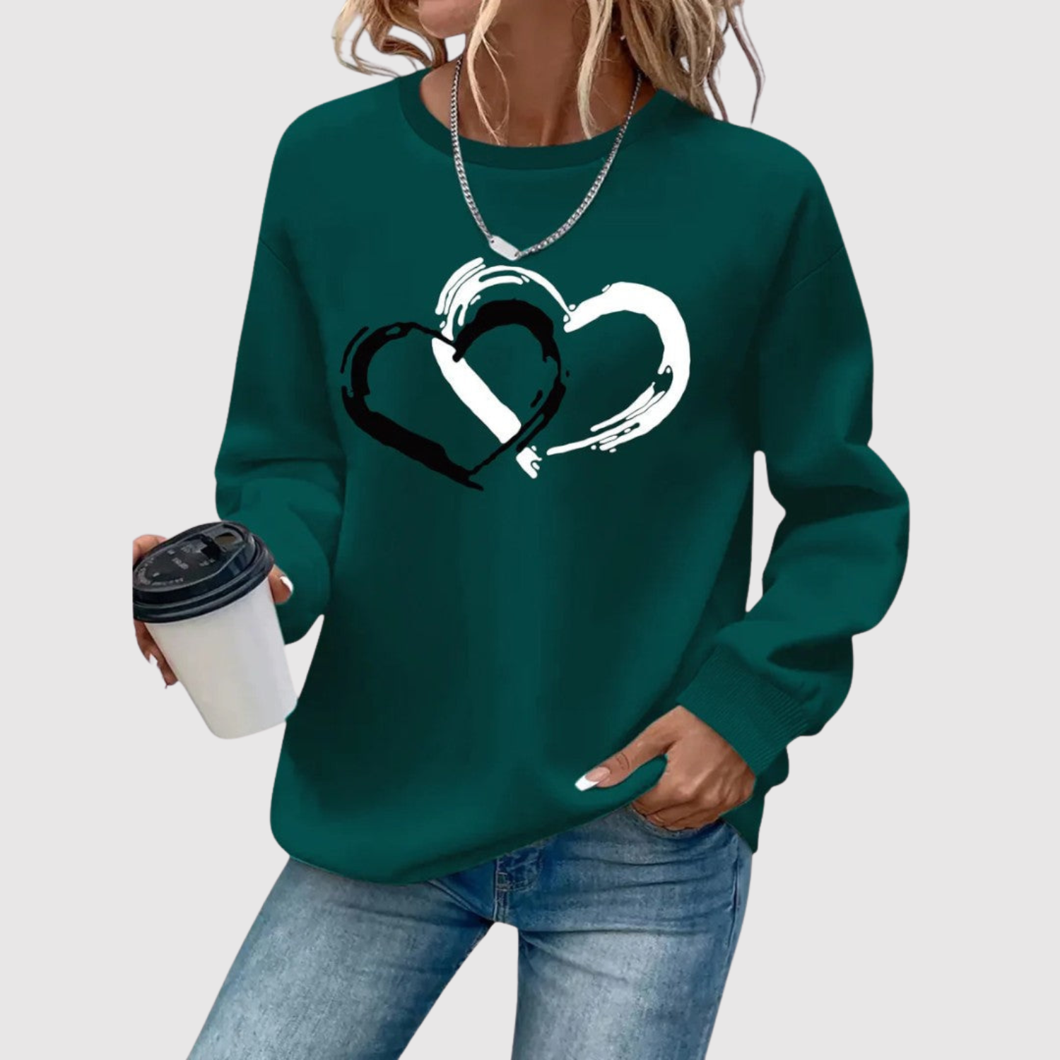 Nina – Bluza z nadrukiem serc