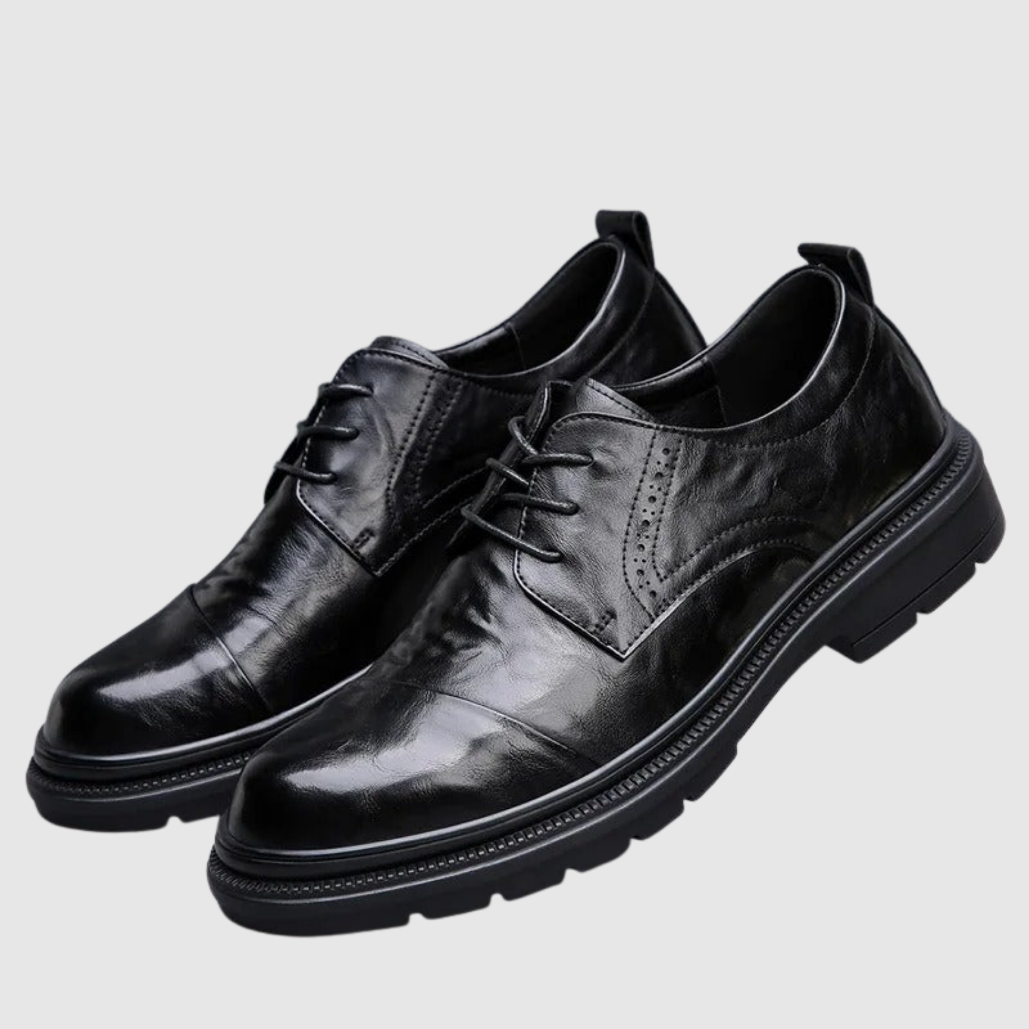 Viktor – Nowoczesne męskie skórzane buty z twardą podeszwą