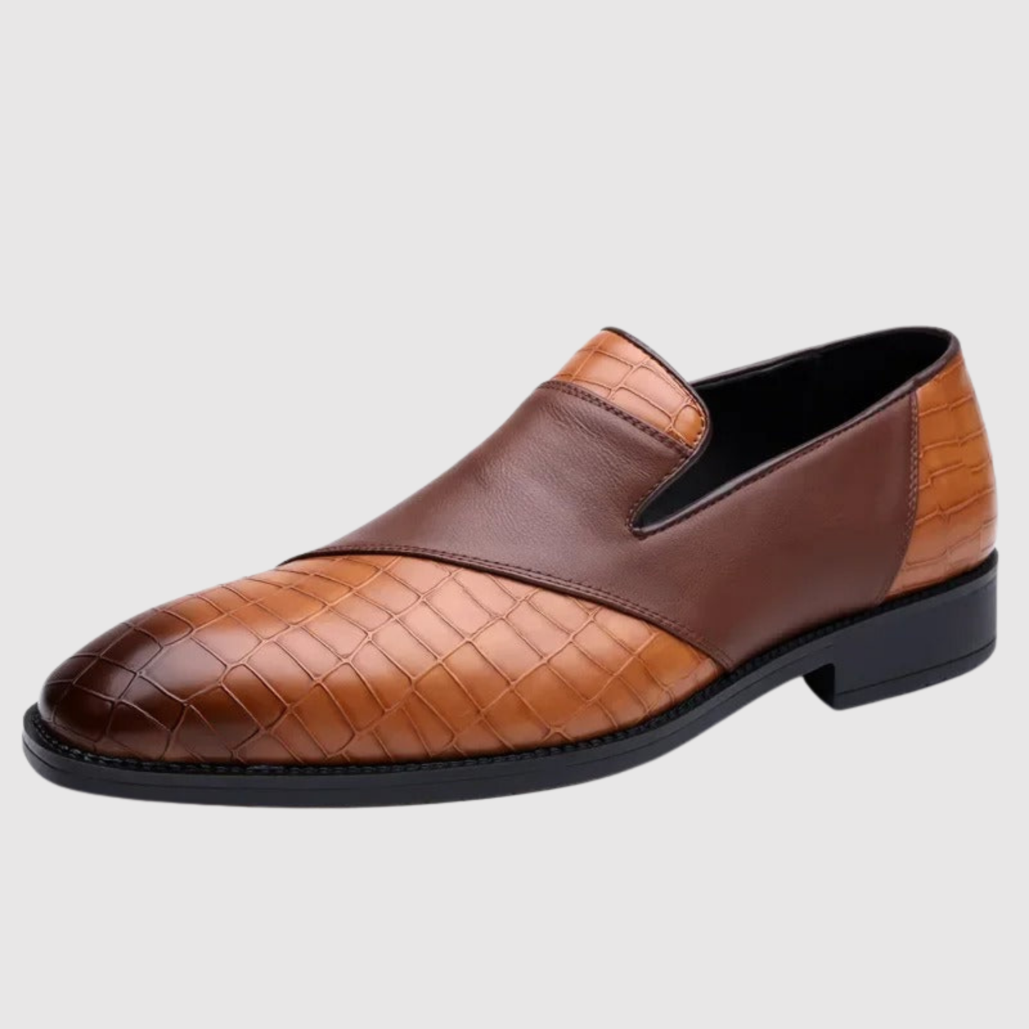 Viktor – Męskie buty slip-on z plecionej skóry