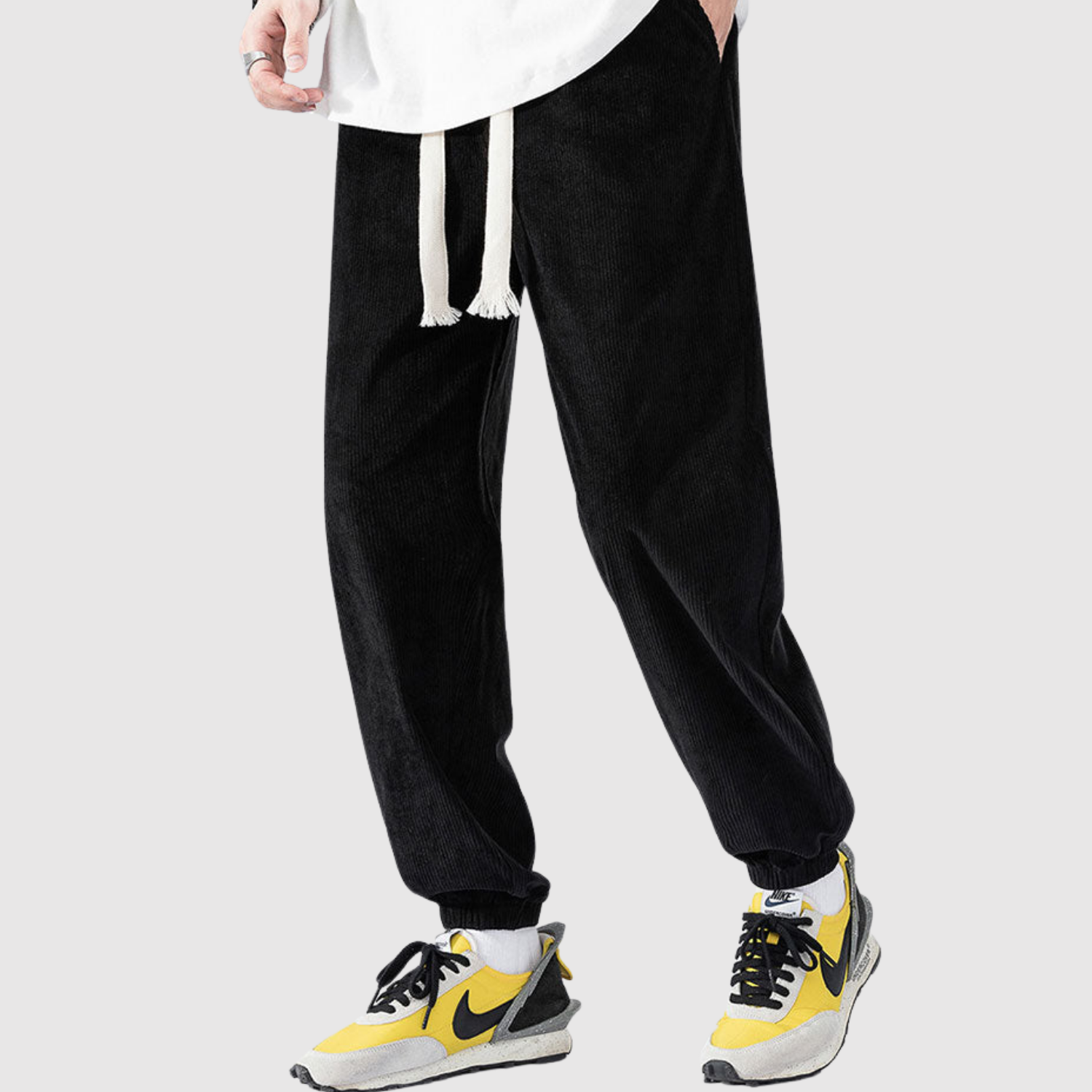 Denis – Spodnie cargo z weluru