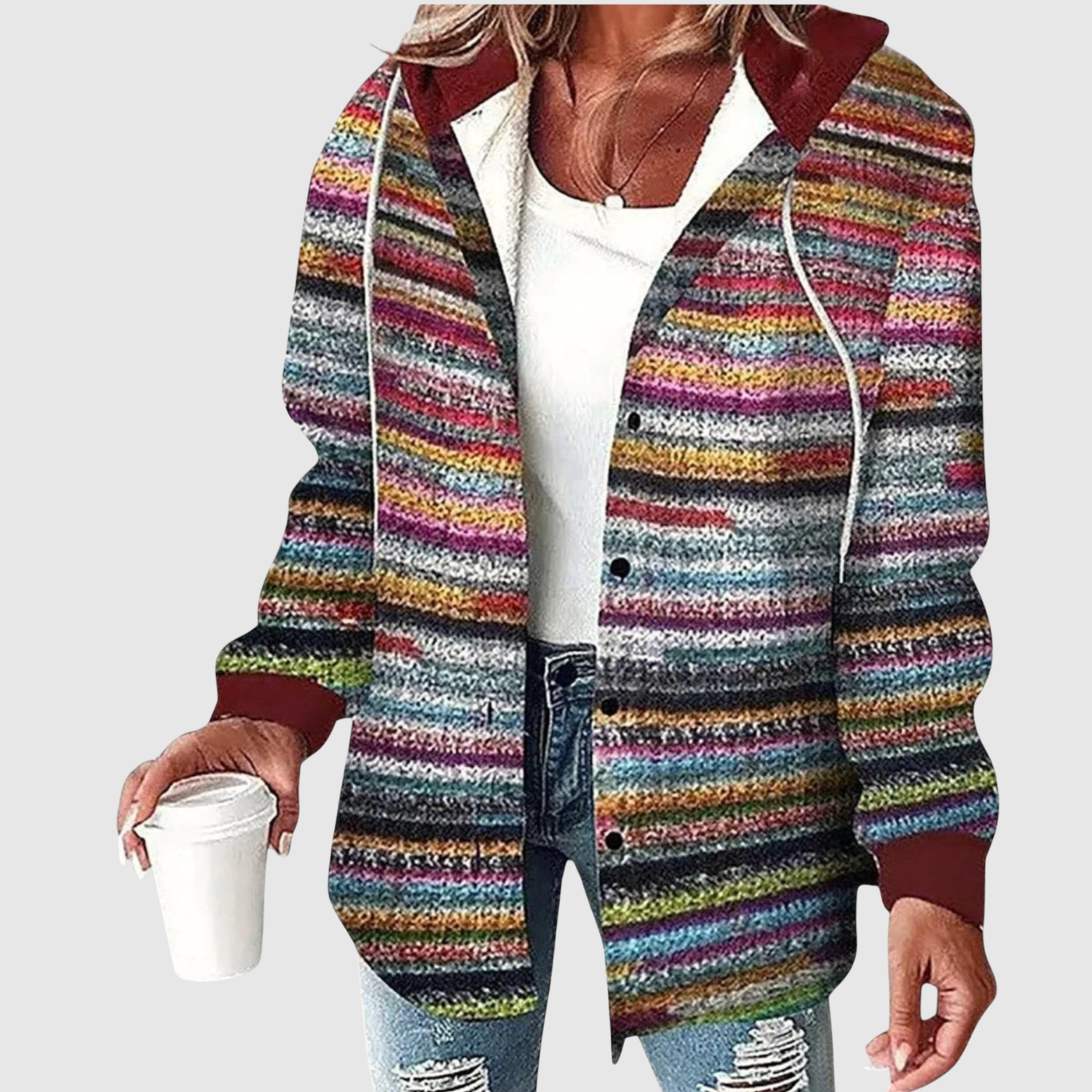 Nina - Nowoczesna damska koszula z kapturem