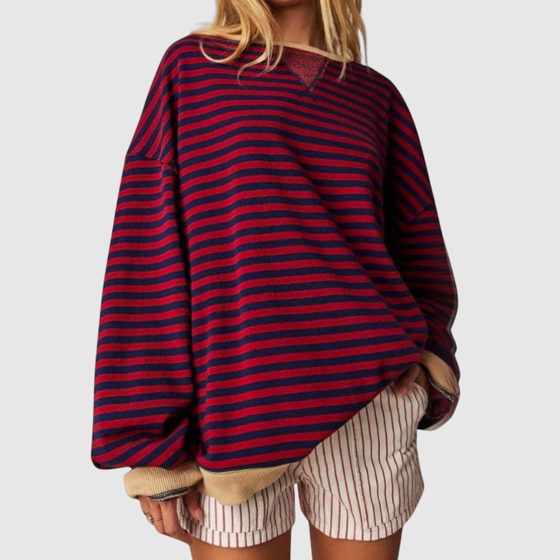 Nora – Sweter w paski w kontrastowych kolorach