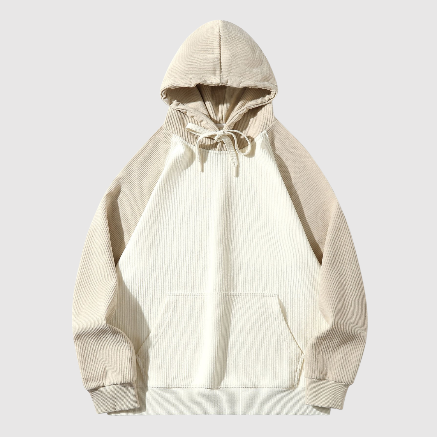 Daniel – Bluza z kolorowym blokiem i rybną strukturą