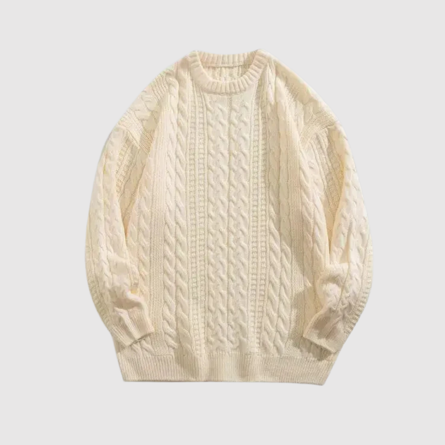 Daniel – Klasyczny sweter z wzorem w warkocze