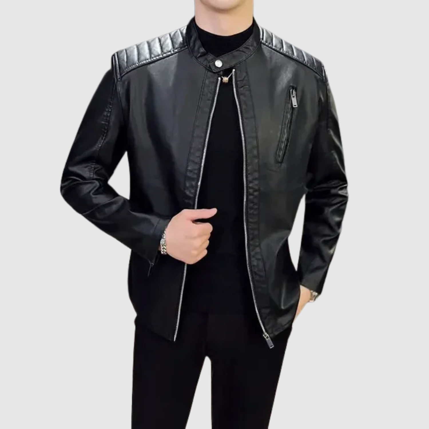 Dorian – Elegancka skórzana kurtka z nowoczesnym akcentem