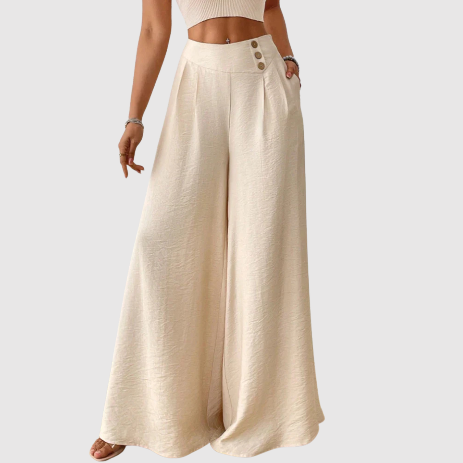 Mira – Szerokie spodnie w eleganckim stylu