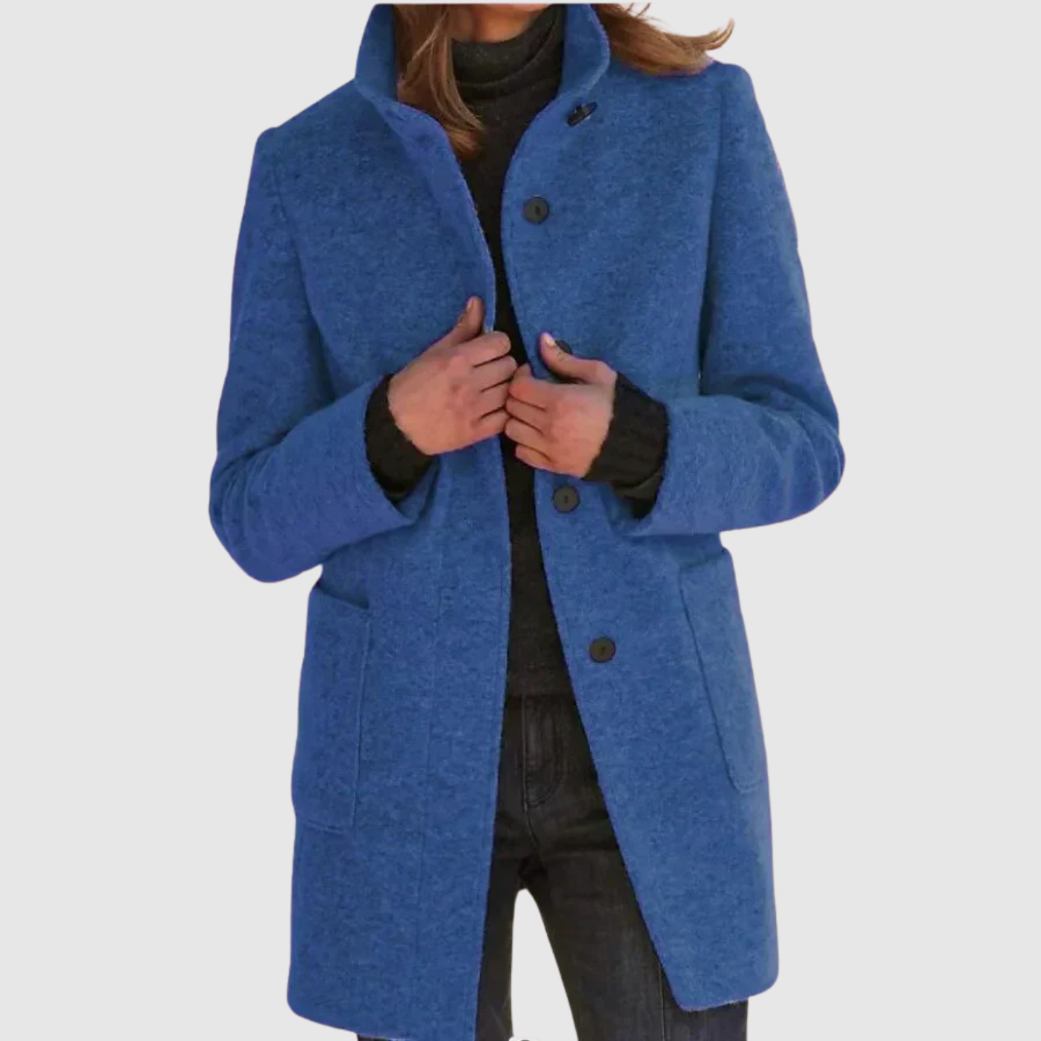 Jelena - Stylowy płaszcz bouclé z kapturem