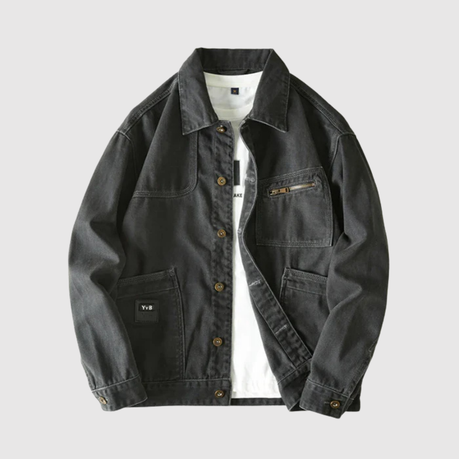 Šimon – Sako z tkaniny woskowanej z detalami do użytku