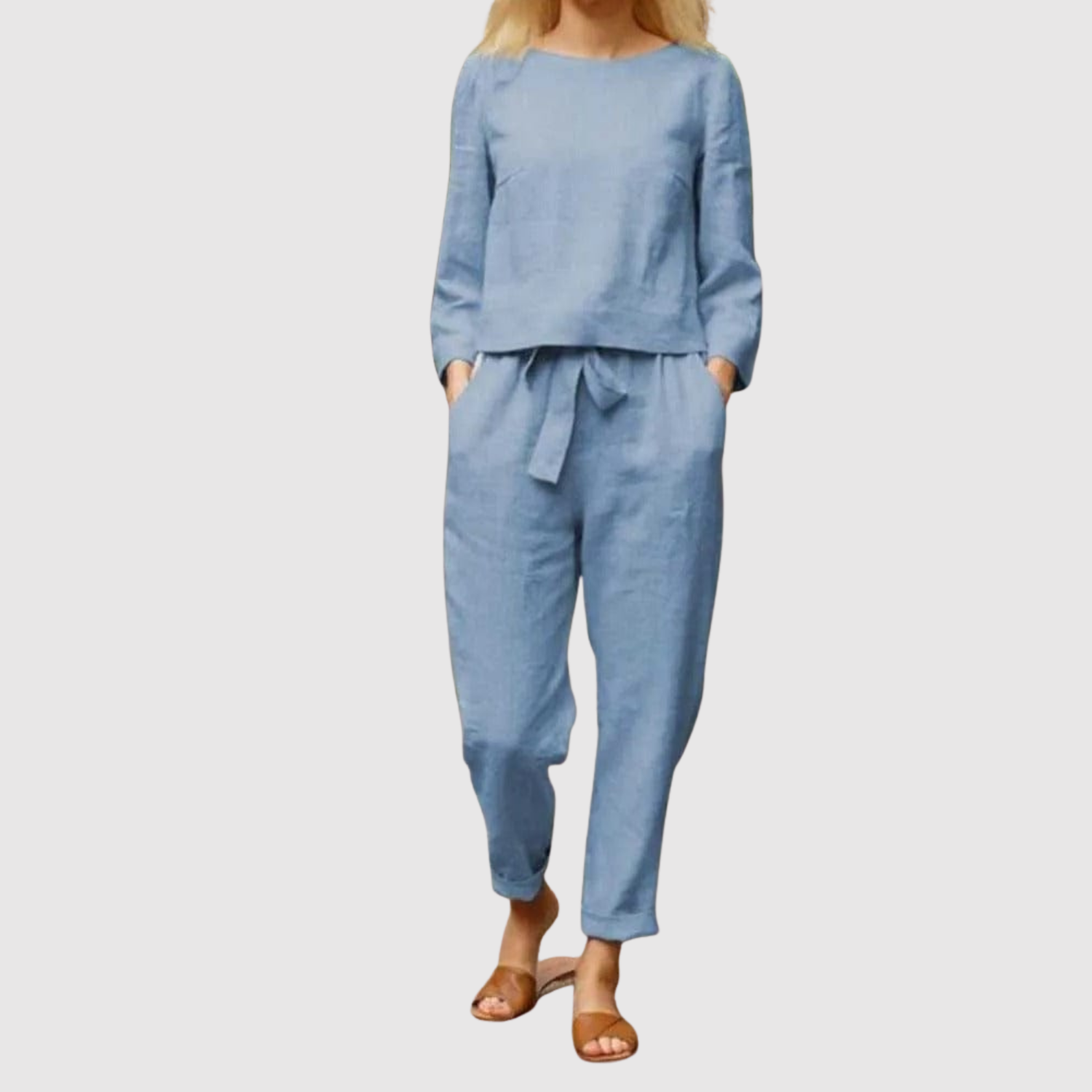 Natálie – Wygodny zestaw z spodniami i bluzką