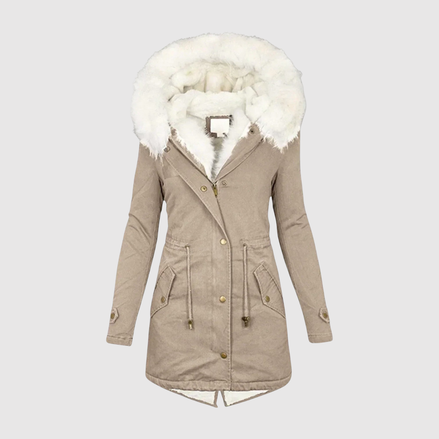 Jelena – Parka z puszystym kapturem