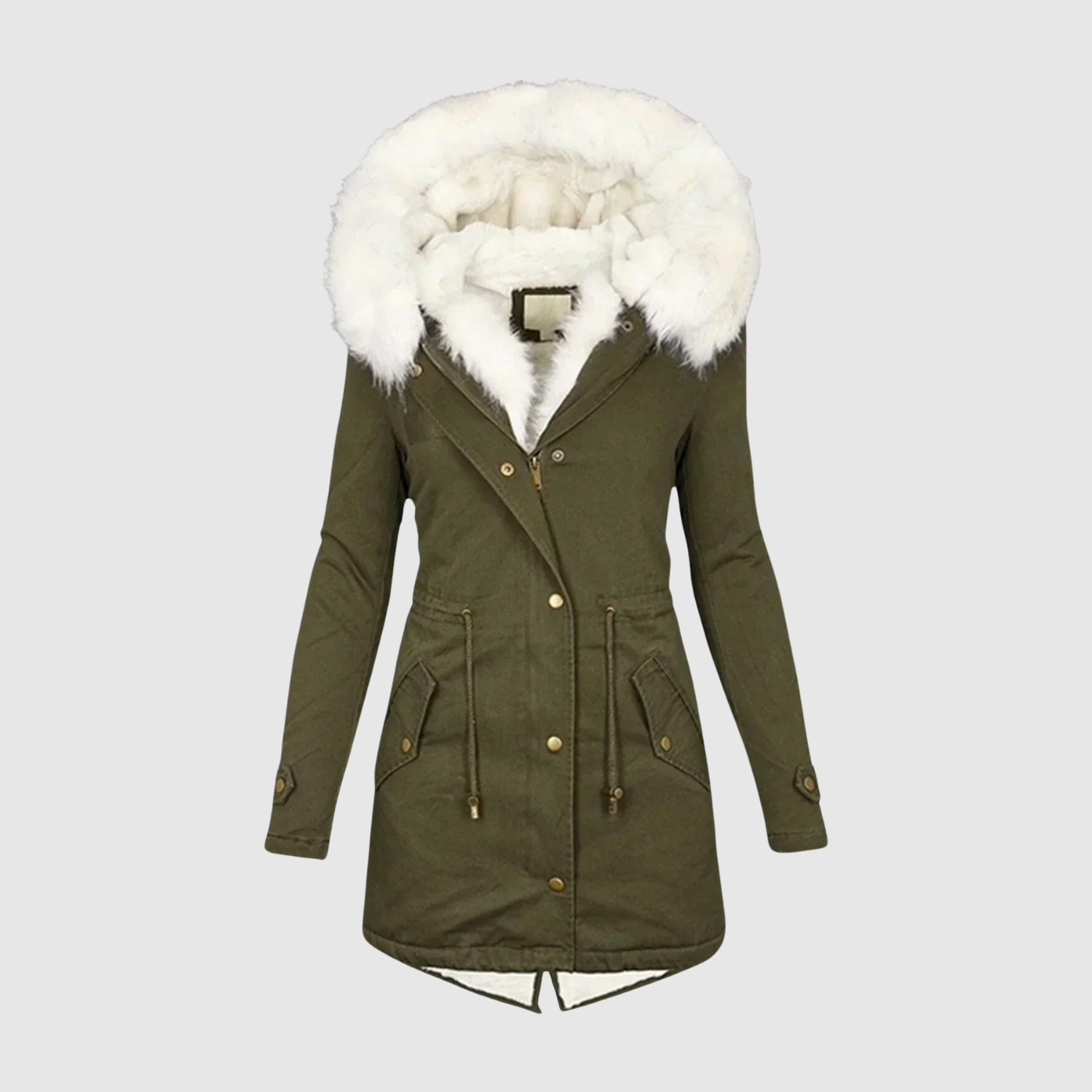 Jelena – Parka z puszystym kapturem