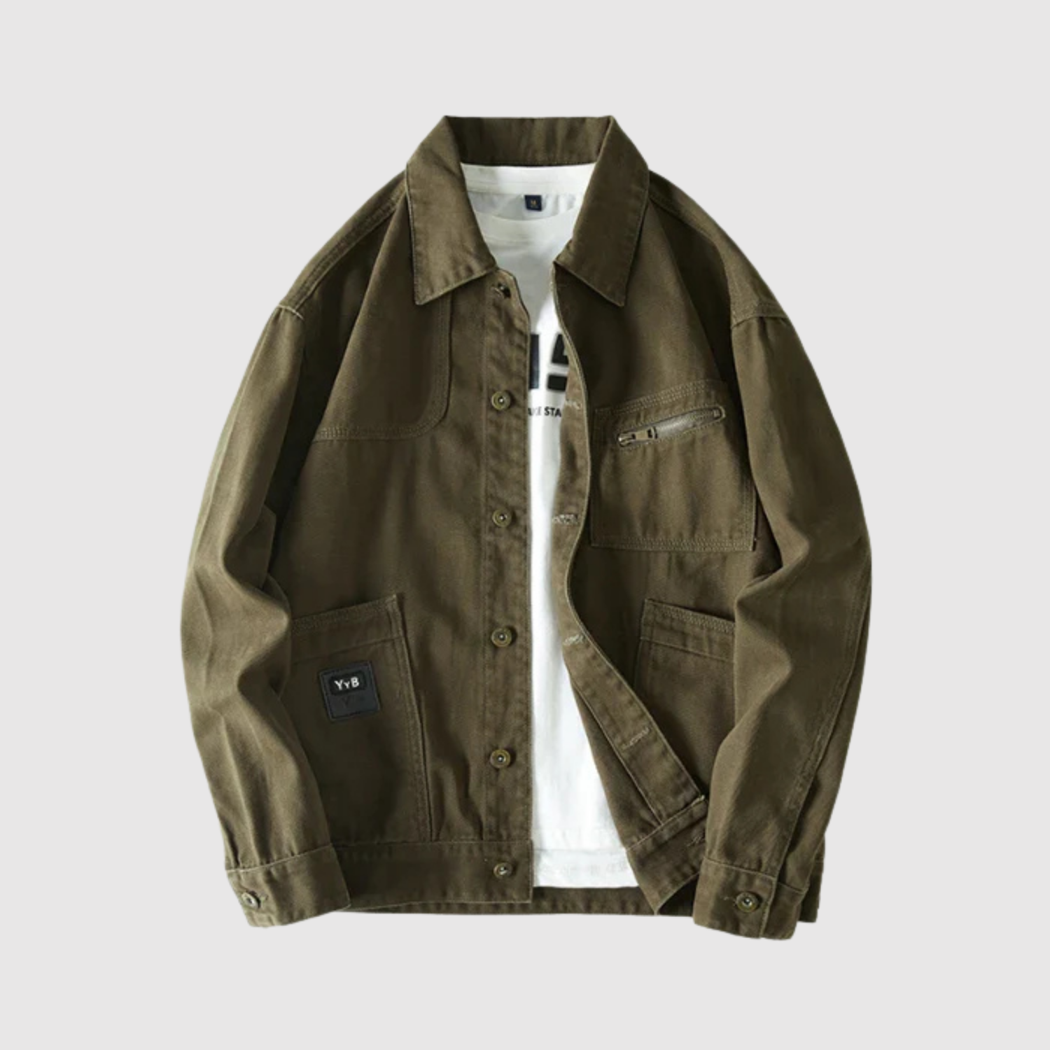 Šimon – Sako z tkaniny woskowanej z detalami do użytku