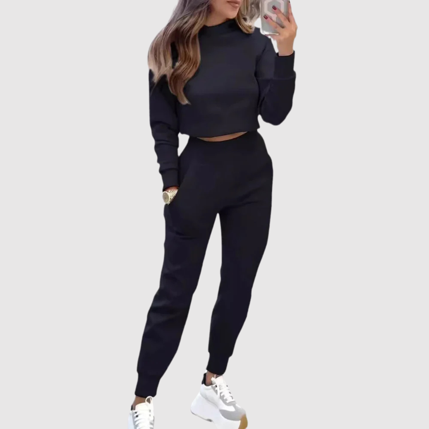 Natálie - Damski codzienny dwuczęściowy zestaw