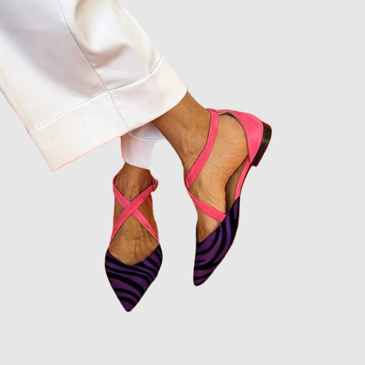 Lara - Wysokie sandały z wzorami