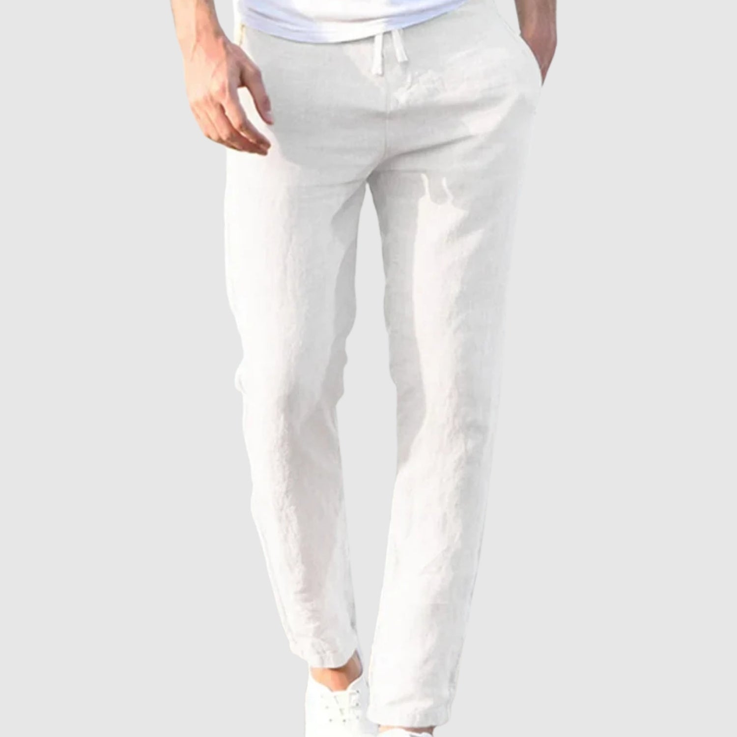 Leo - Lekkie i stylowe lniane męskie spodnie