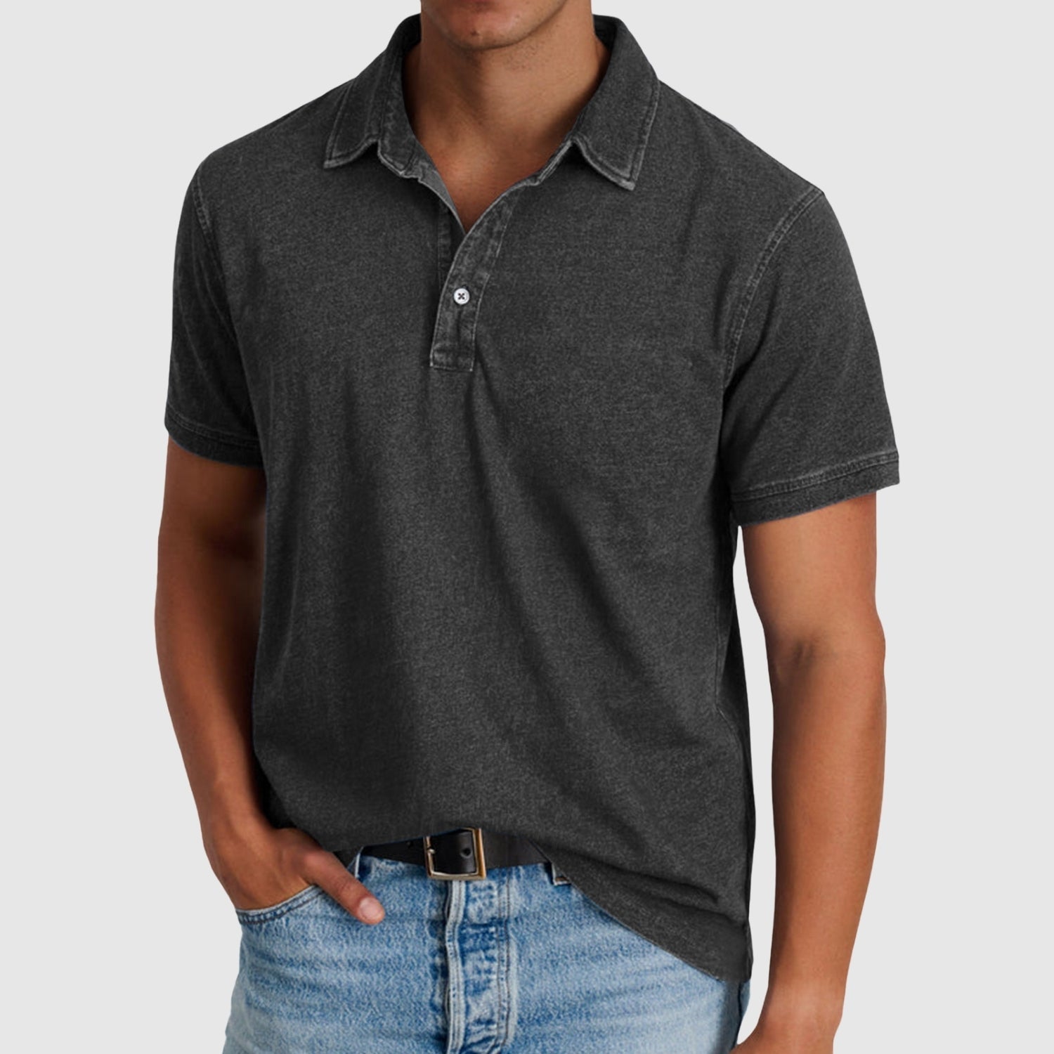 Adrian – Vintage polo z guzikami