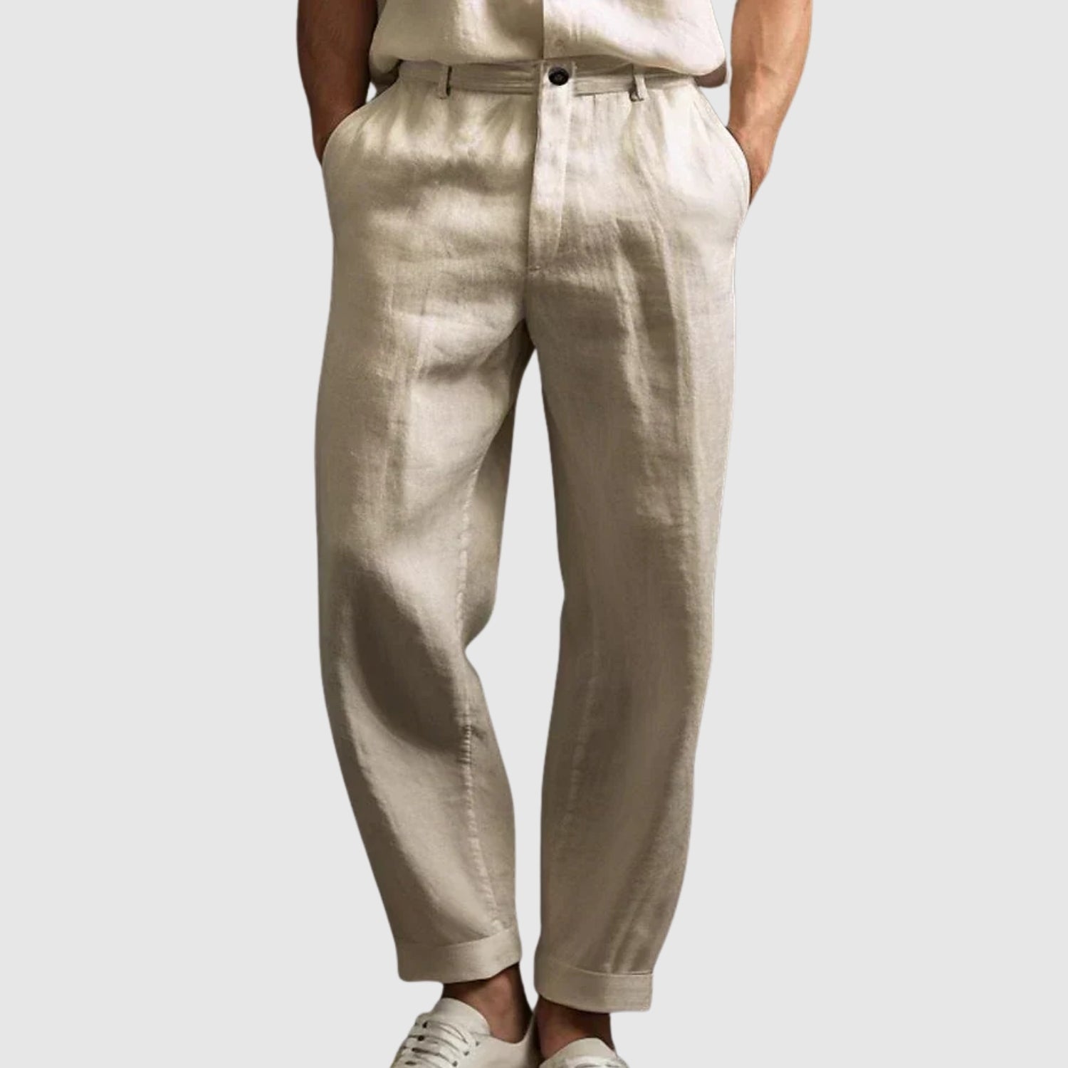 Leo - Letnie spodnie z bawełny i lnu