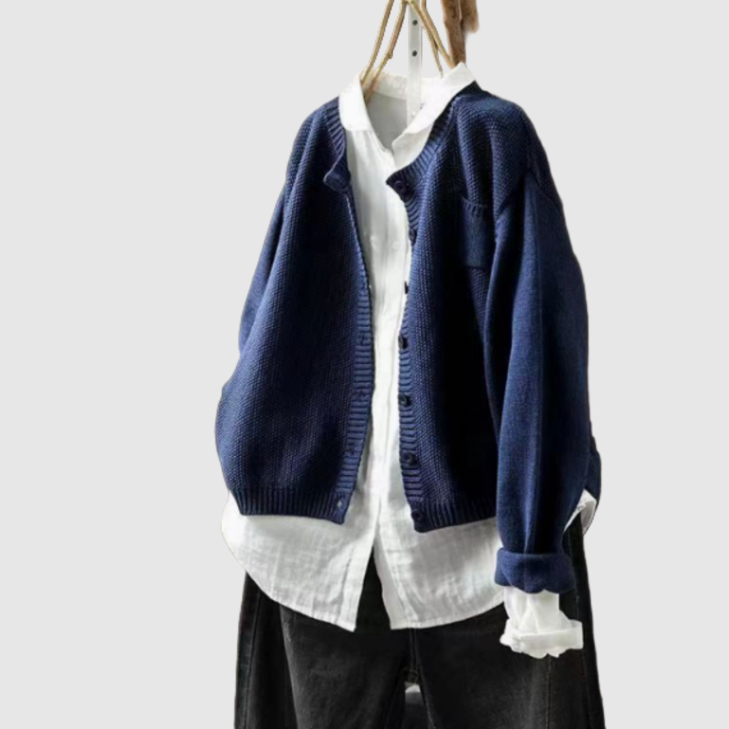 Nora – Klasyczny kardigan z mieszanki bawełny