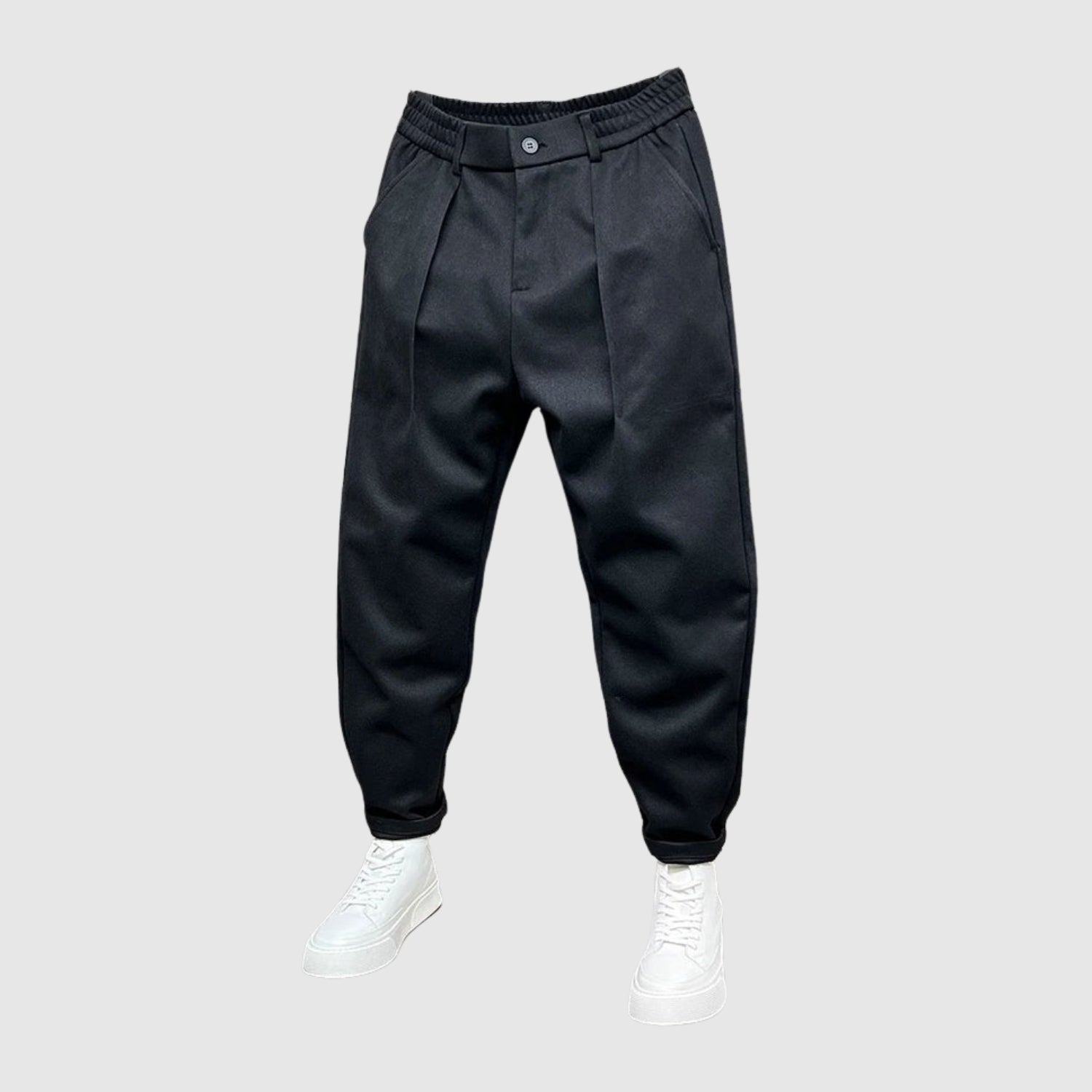 Leo - Eleganckie spodnie z melanżowym wzorem