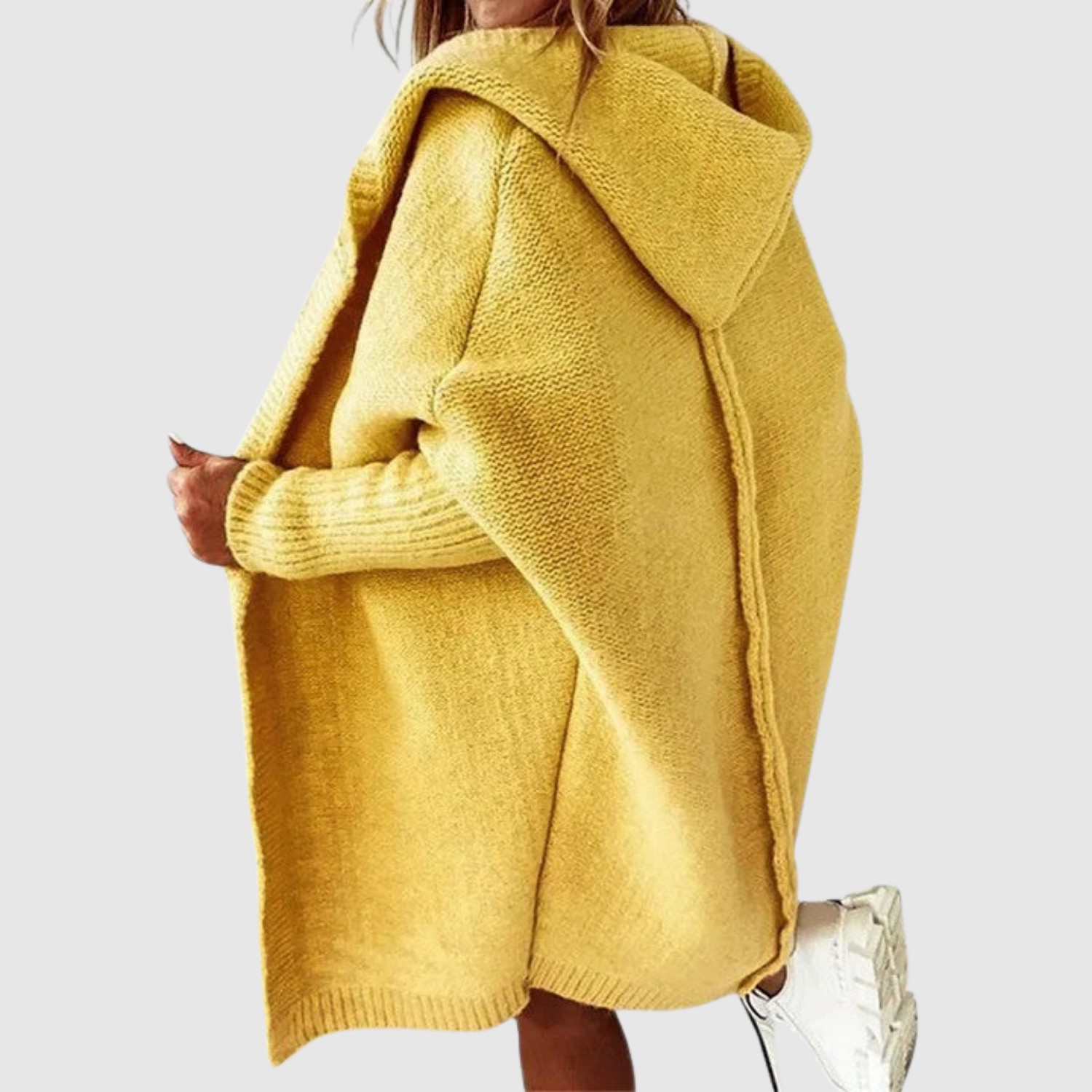 Jelena – Długi kardigan z kapturem