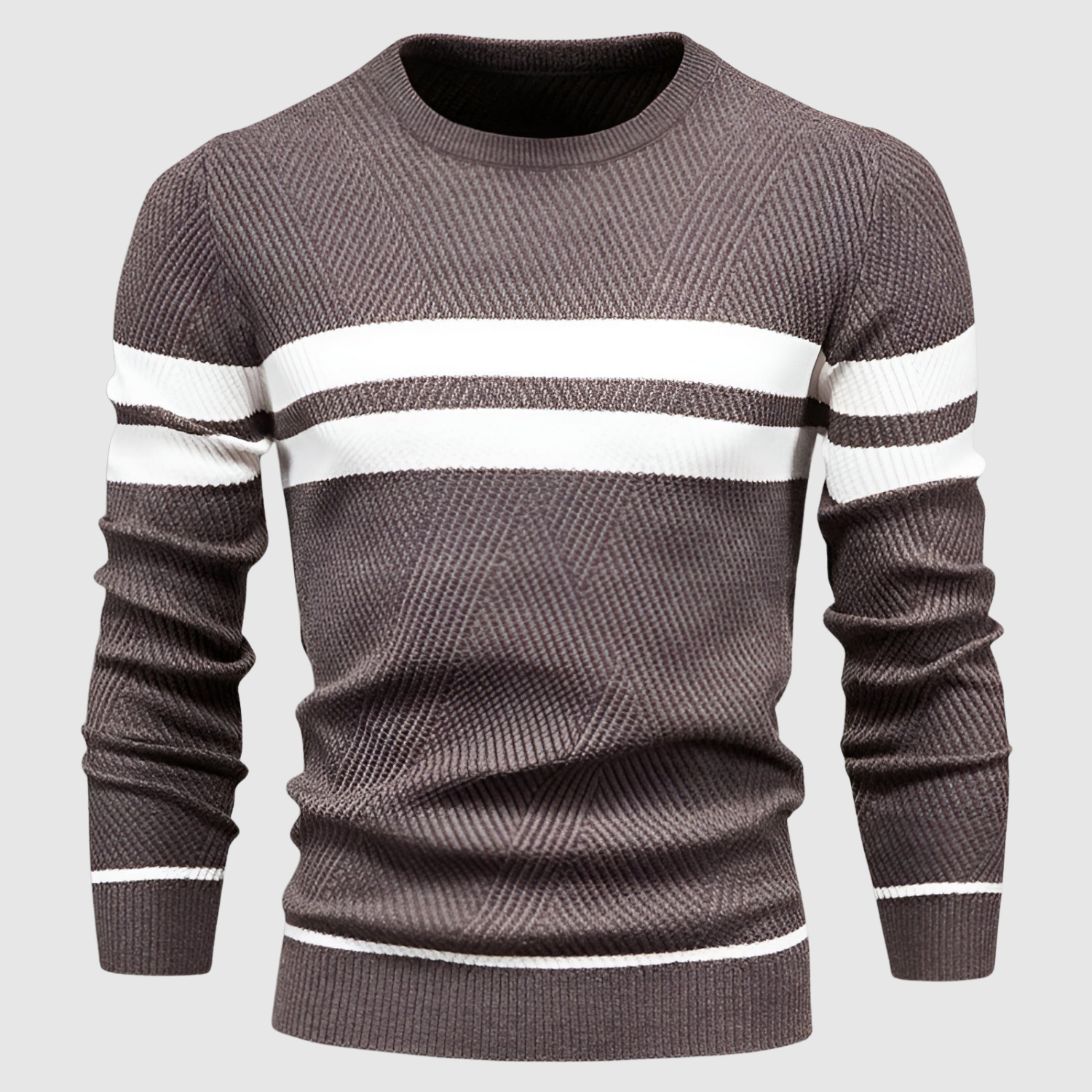 Daniel – Sweter z kontrastowymi paskami