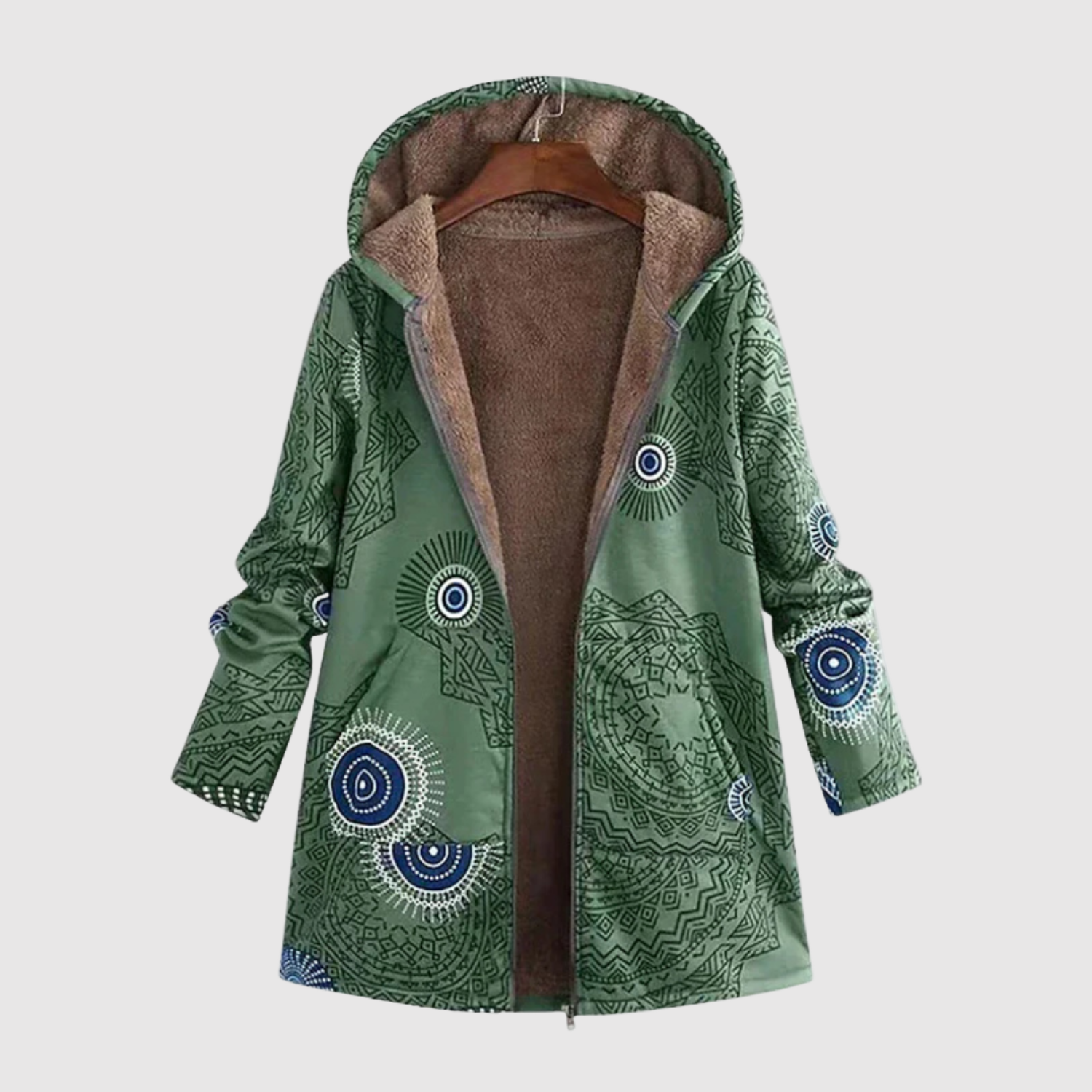 Jelena – Parka z unikalnymi wzorami i kapturem