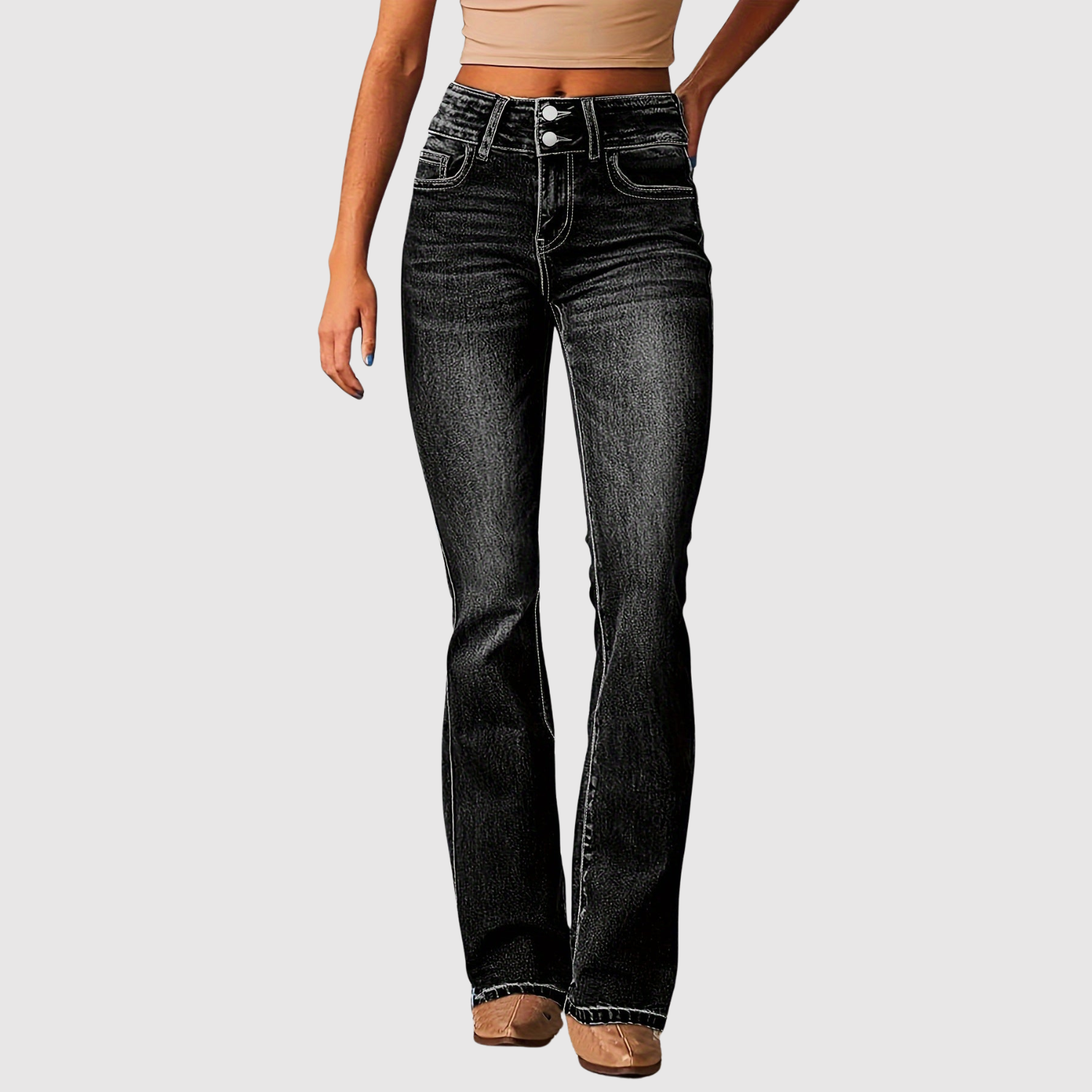 Kira – Klasyczne dżinsy bootcut z elastanem