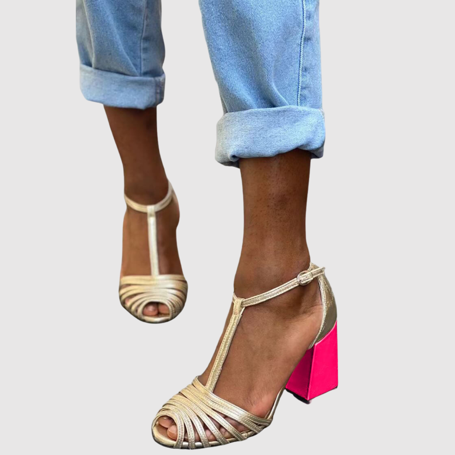 Teodora - Eleganckie sandały z paskiem T