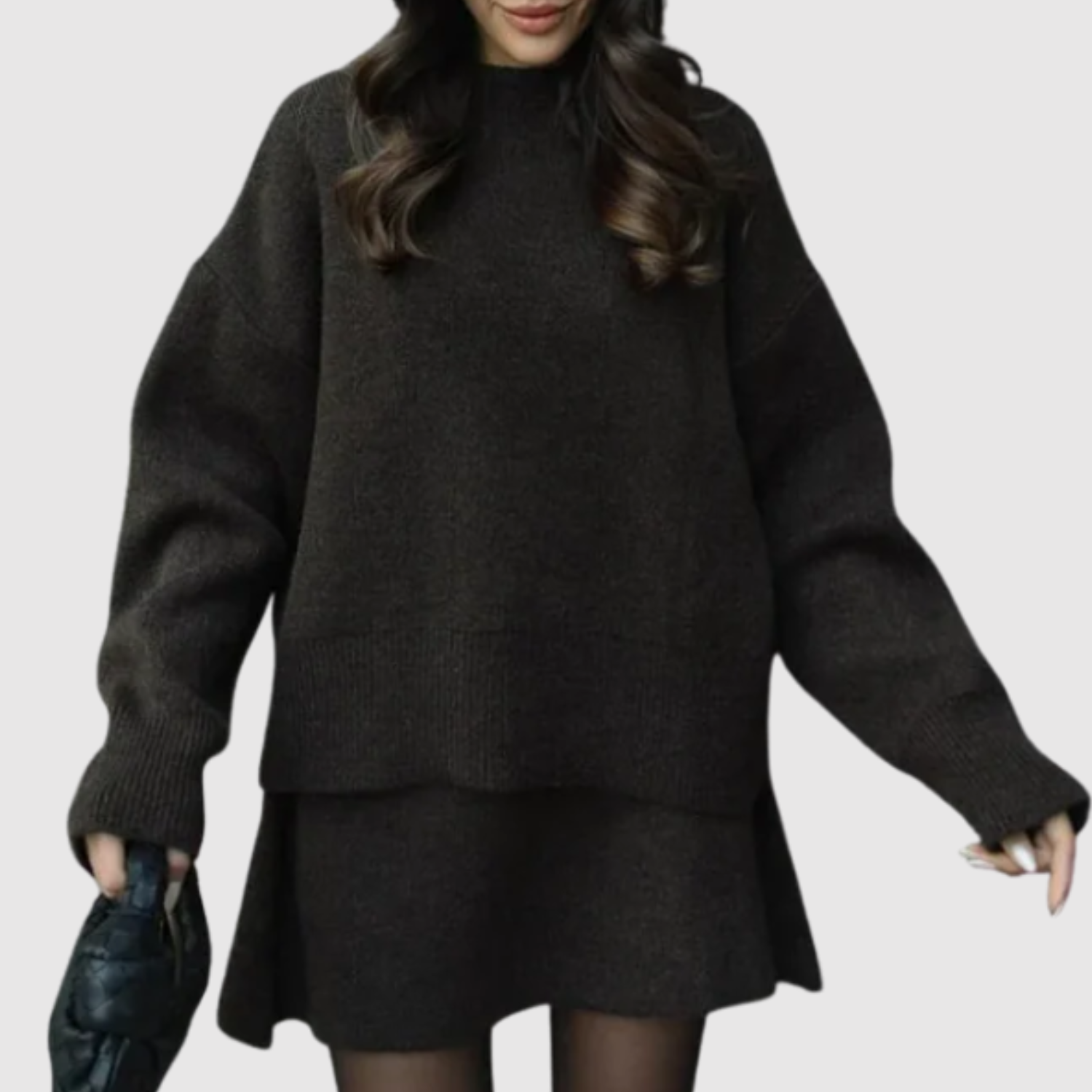 Natálie - Elegancki damski komplet z kurtką i spódnicą