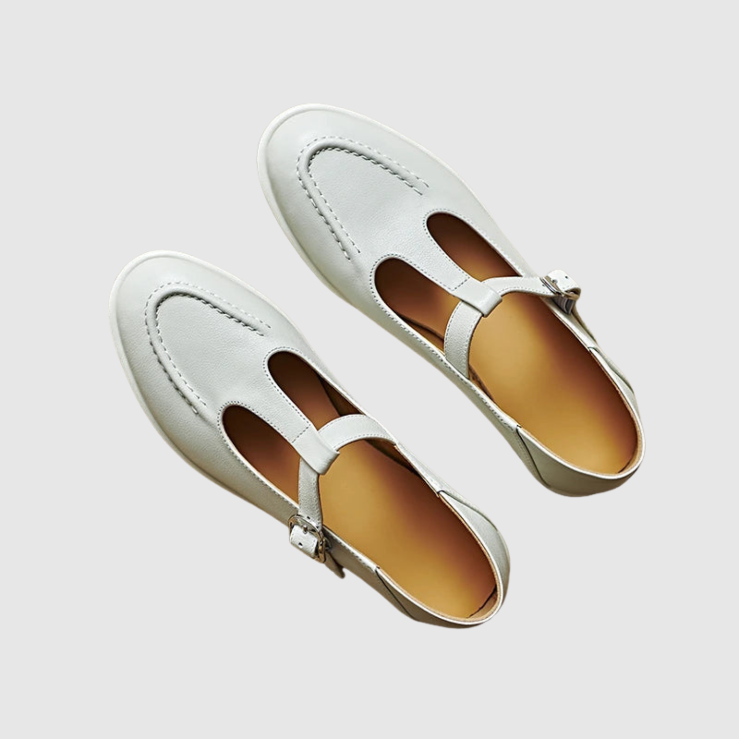 Greta – Eleganckie buty z paskiem T i niską podeszwą