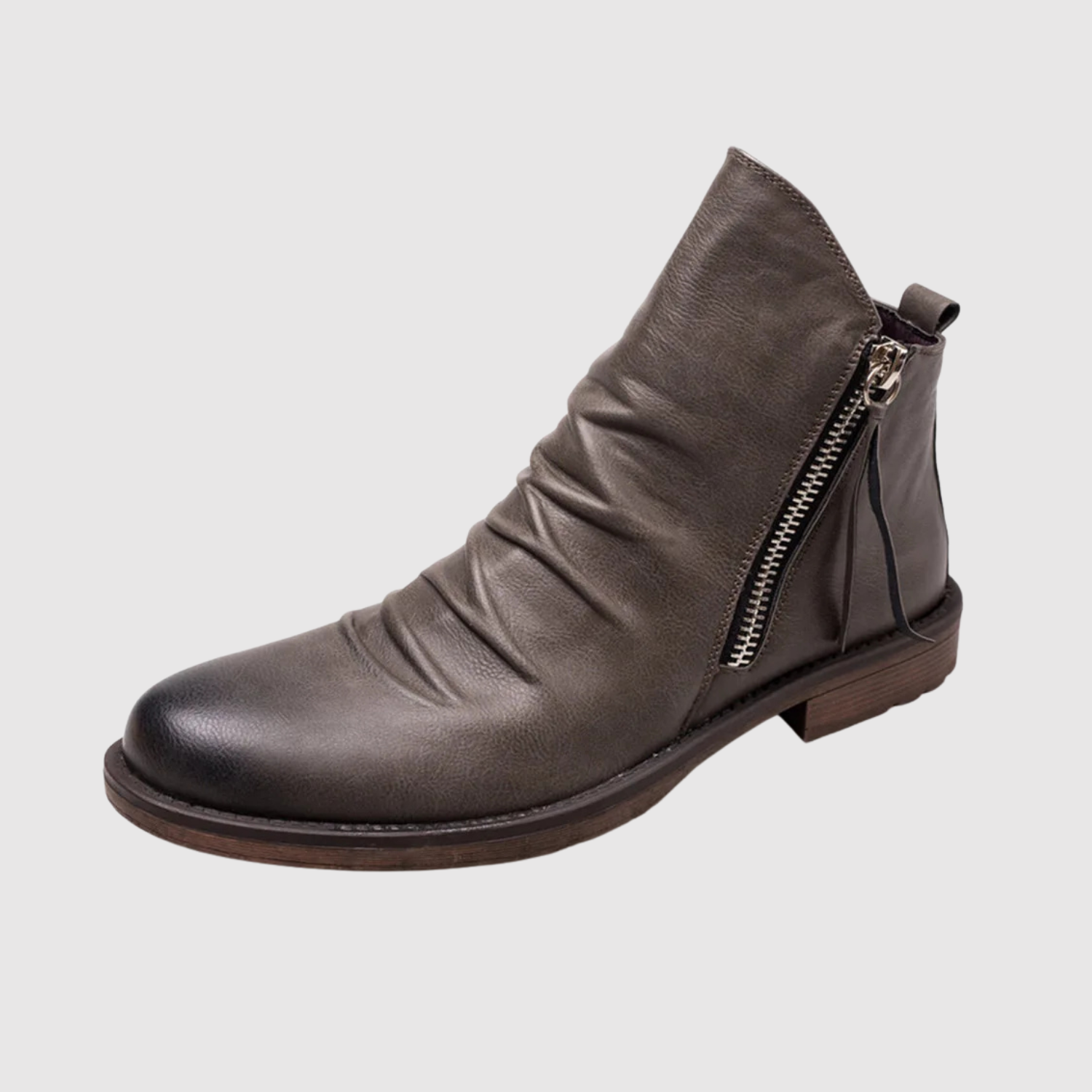 Oskar – Skórzane botki Chelsea z zamkiem