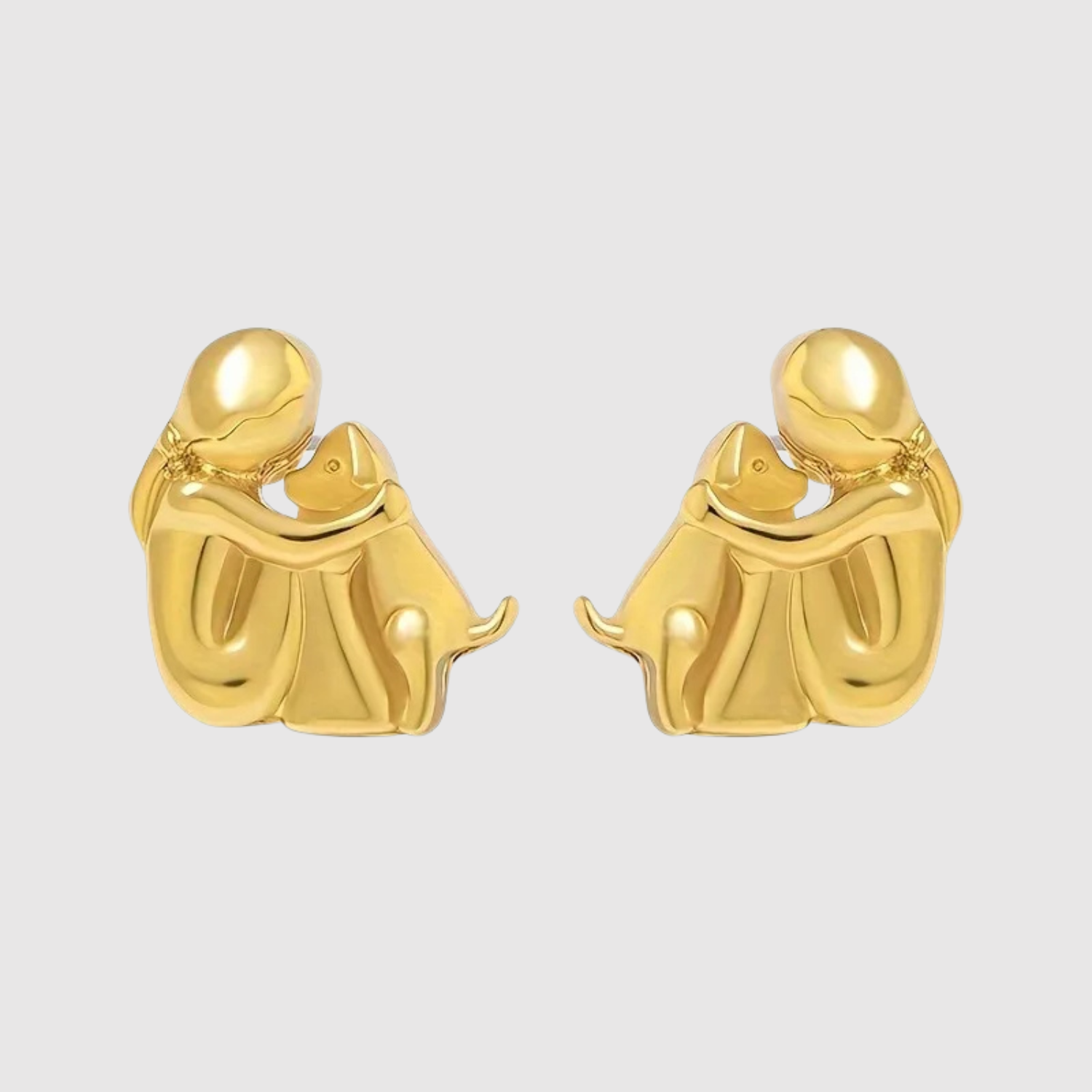 Elisa – Srebrne kolczyki „Matka i dziecko” z dwukolorowym wzorem