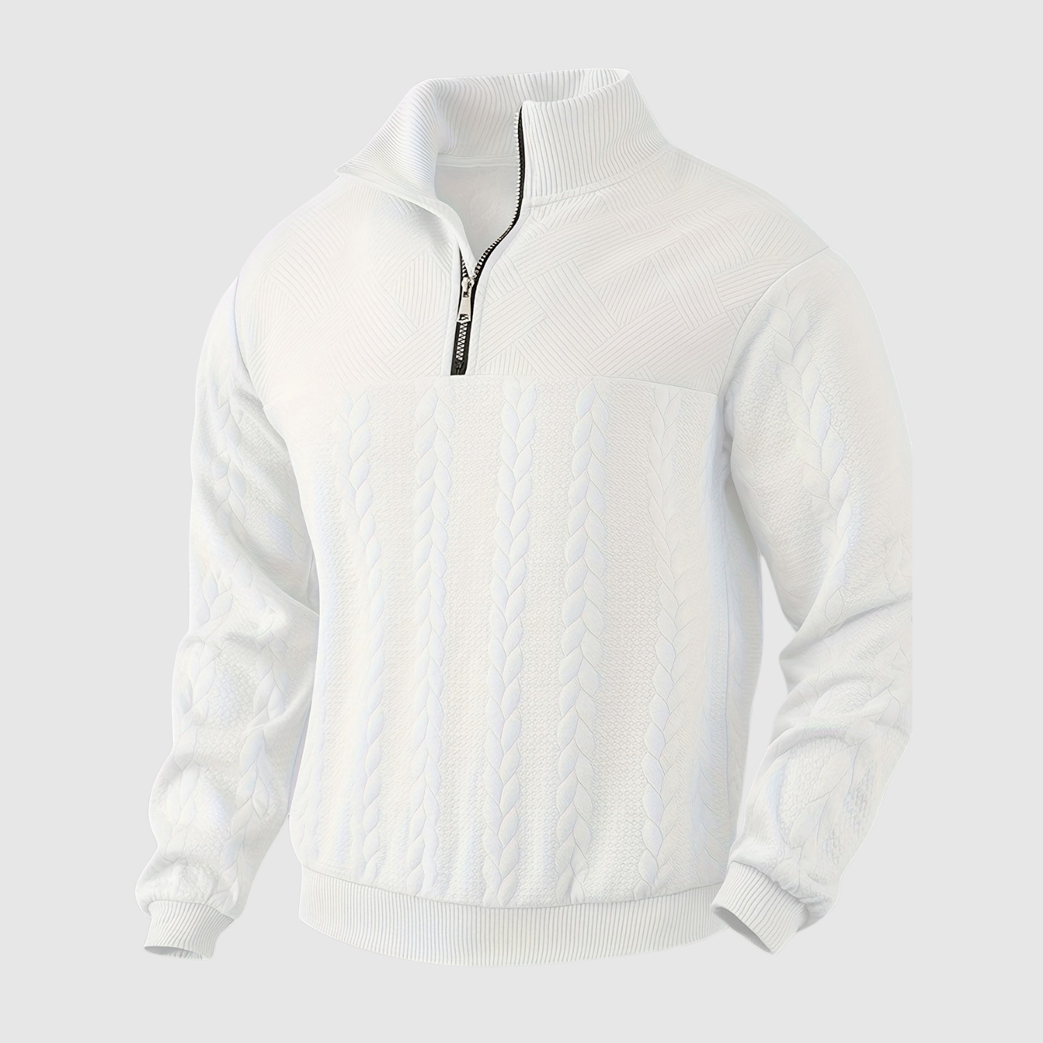 Daniel – Sweter z pół-zamkiem w klasycznym designie