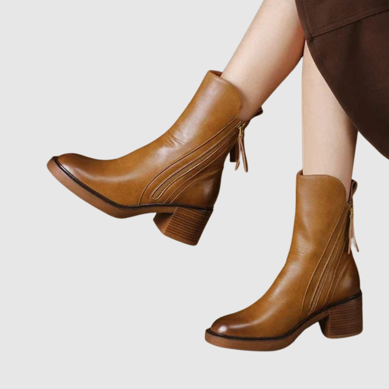 Teodora - Skórzane buty o klasycznym kroju