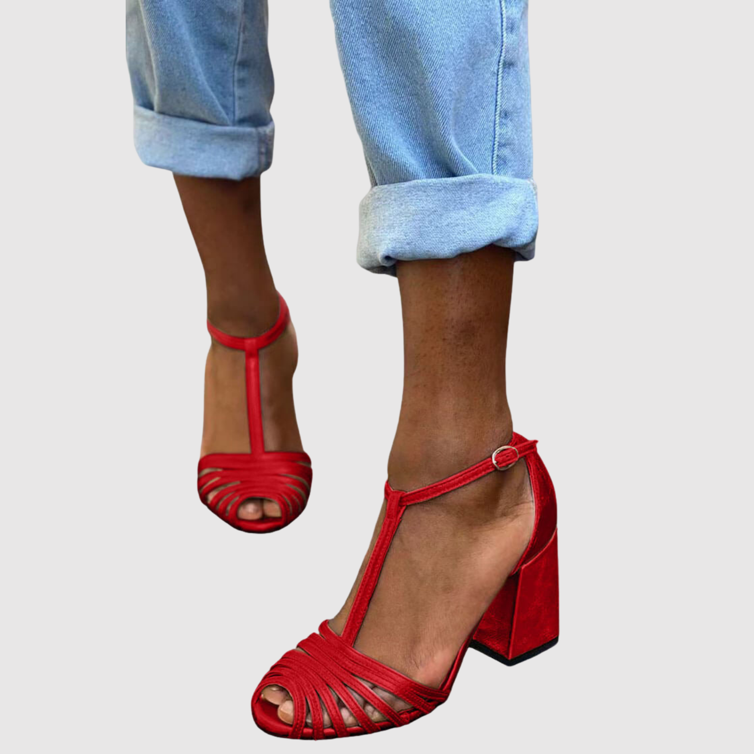 Teodora - Eleganckie sandały z paskiem T