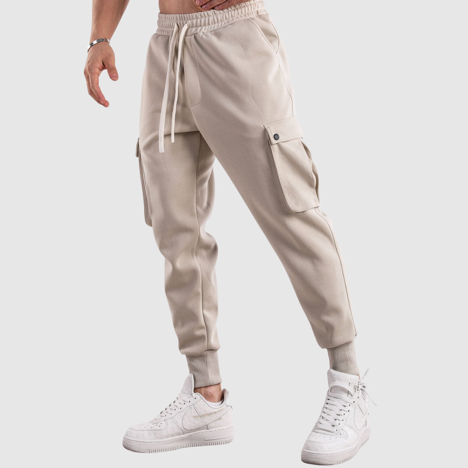 Denis – Spodnie treningowe cargo z kieszeniami