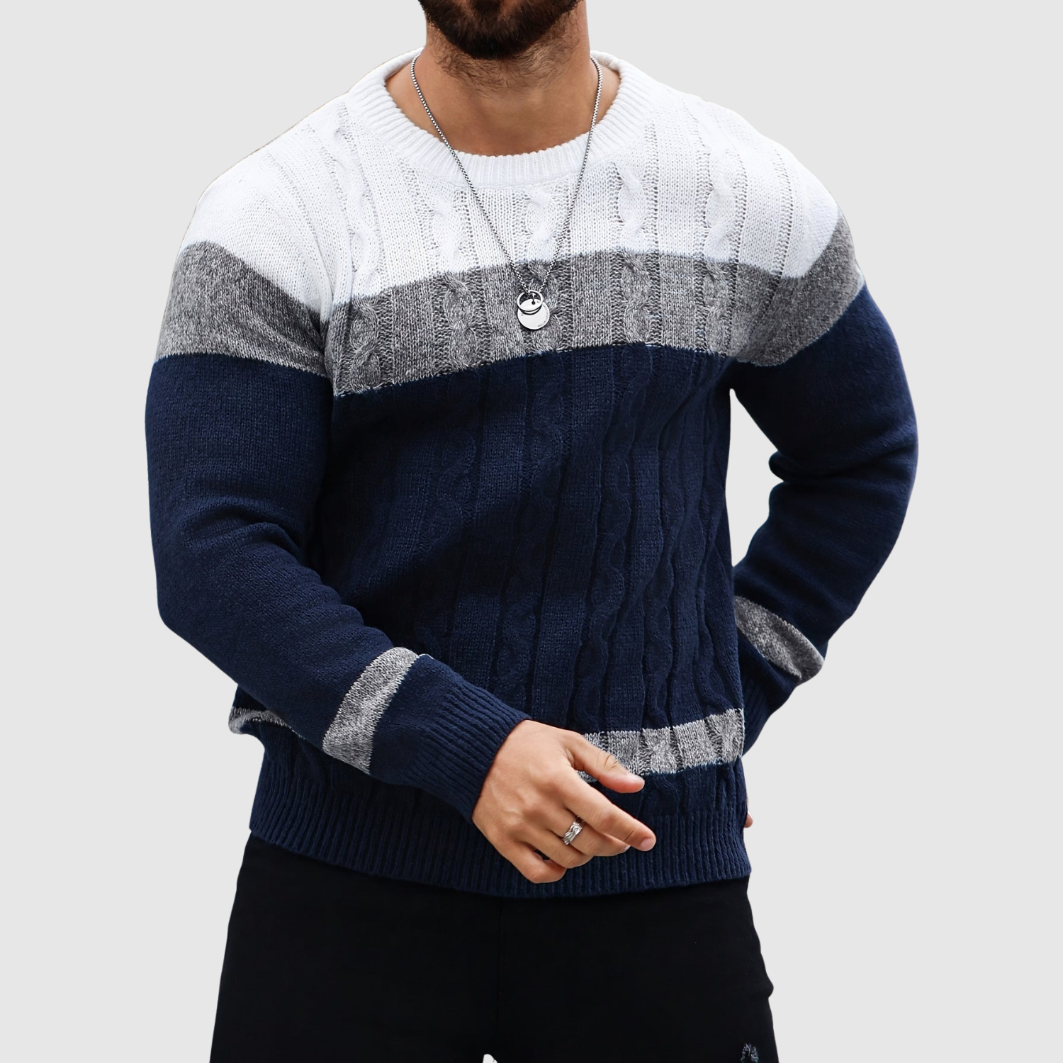 Daniel – Bluza z kontrastowymi blokami kolorów