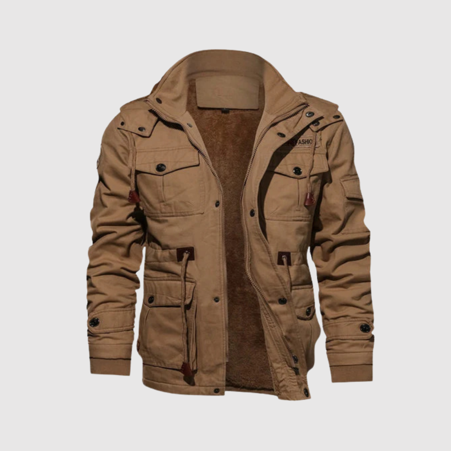 Marek – Zimowa kurtka z wełnianą podszewką i skórzanymi detalami