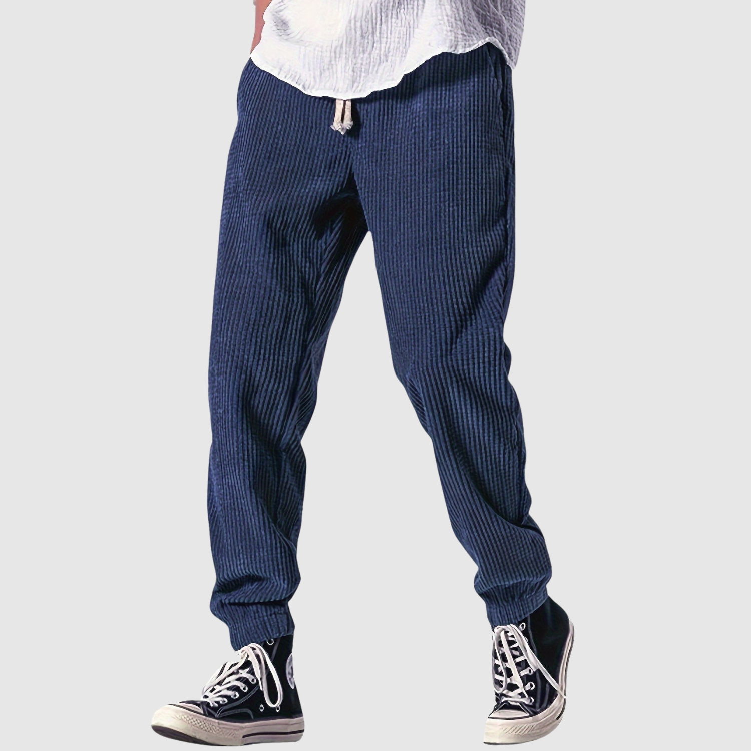 Leo – Casual spodnie z paskiem w talii