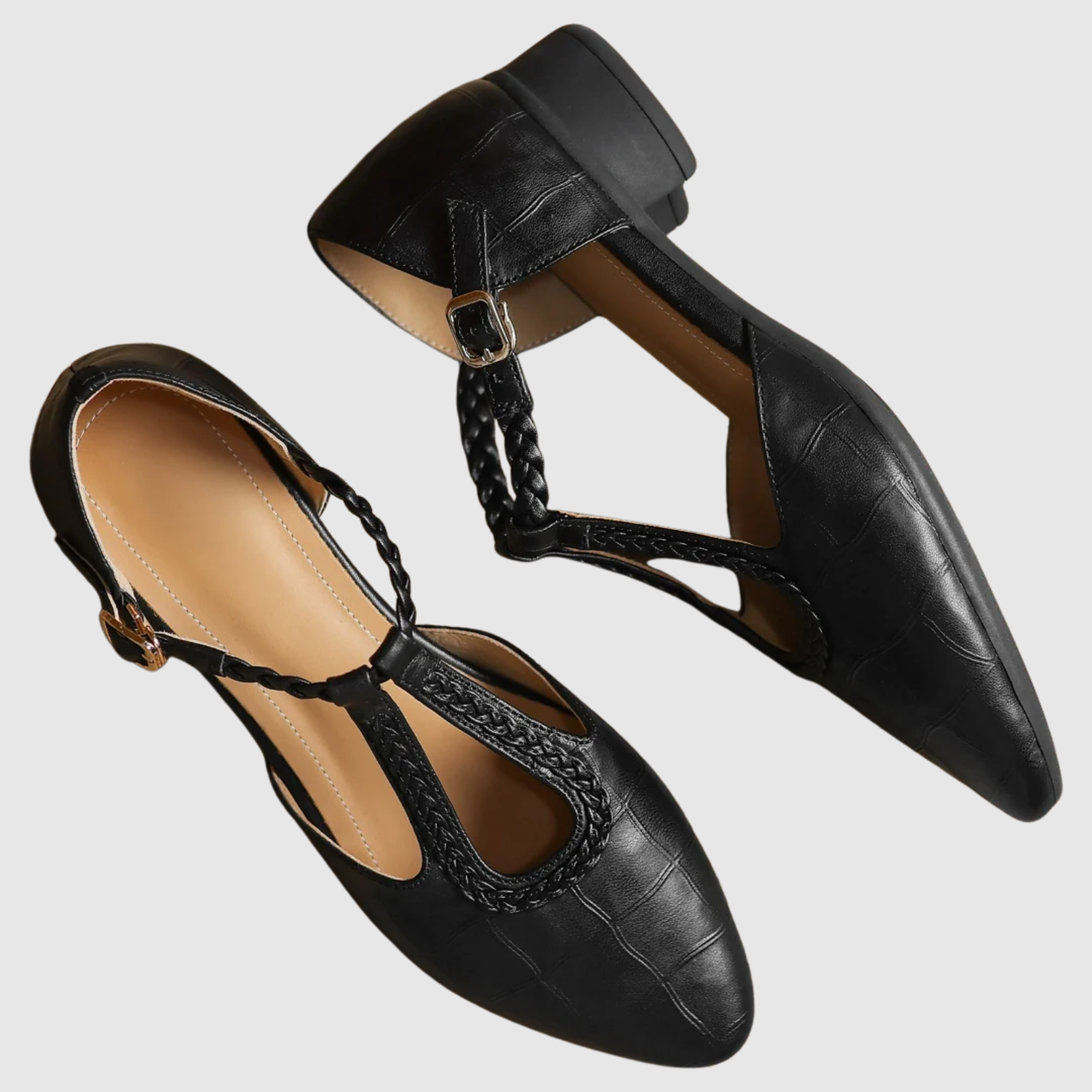 Greta – Retro boty z T-paskiem