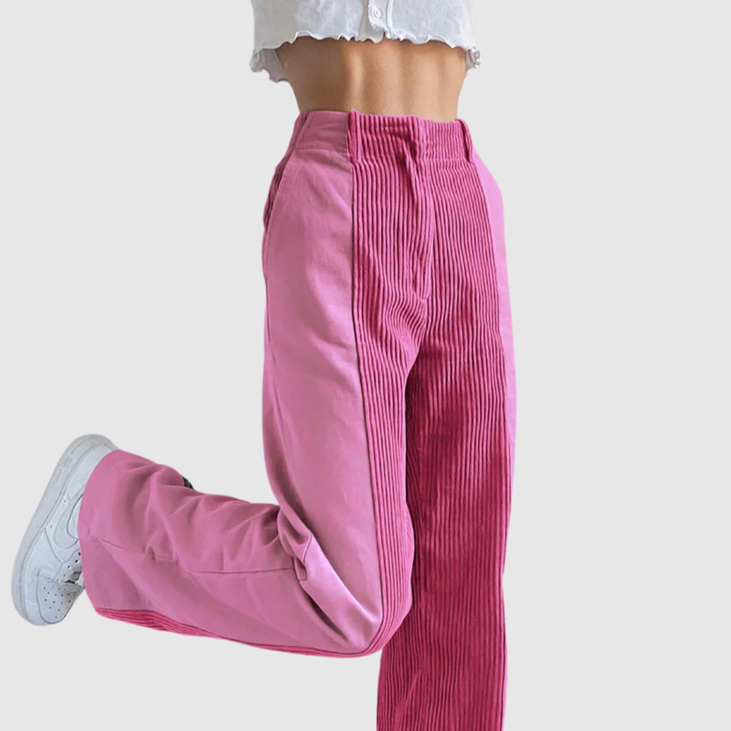 Mira – Welurowe spodnie o wygodnym kroju