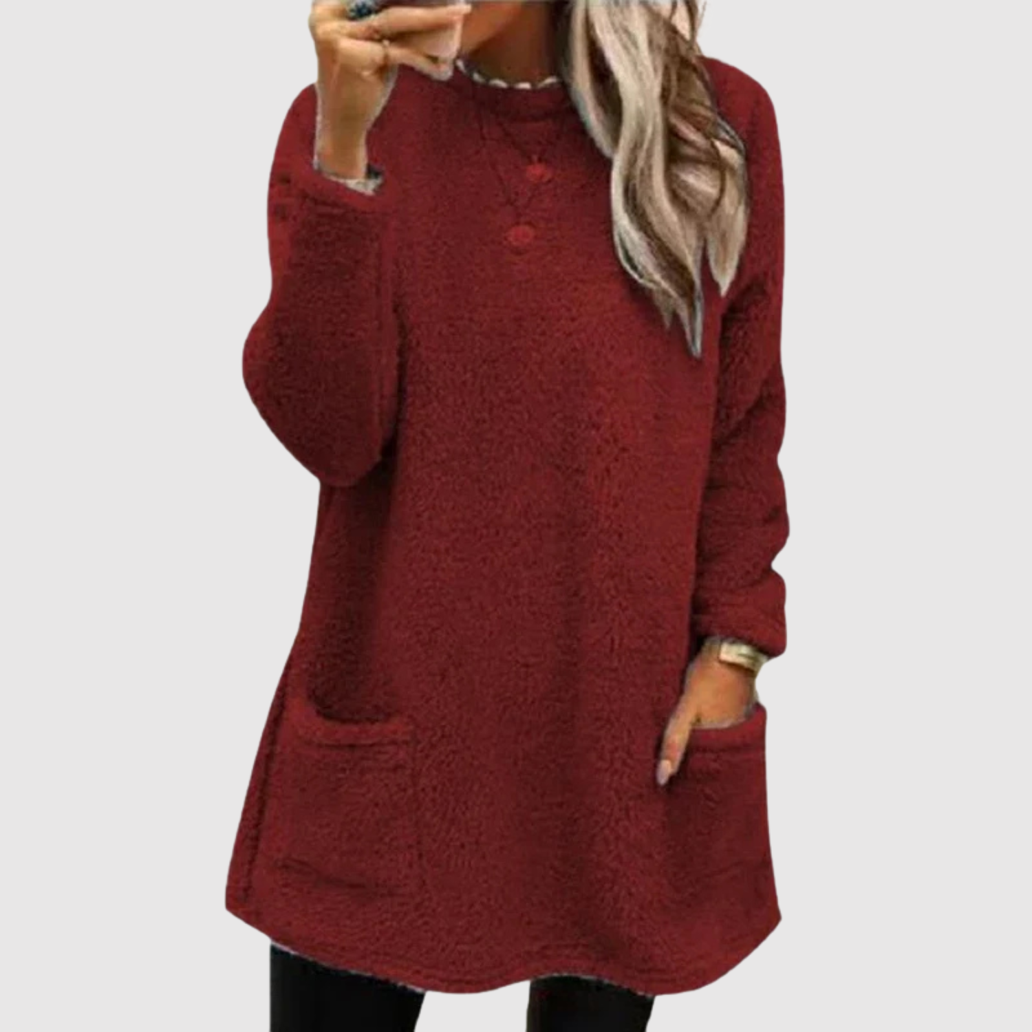 Nora – Długa bluza z miękkim fleecem